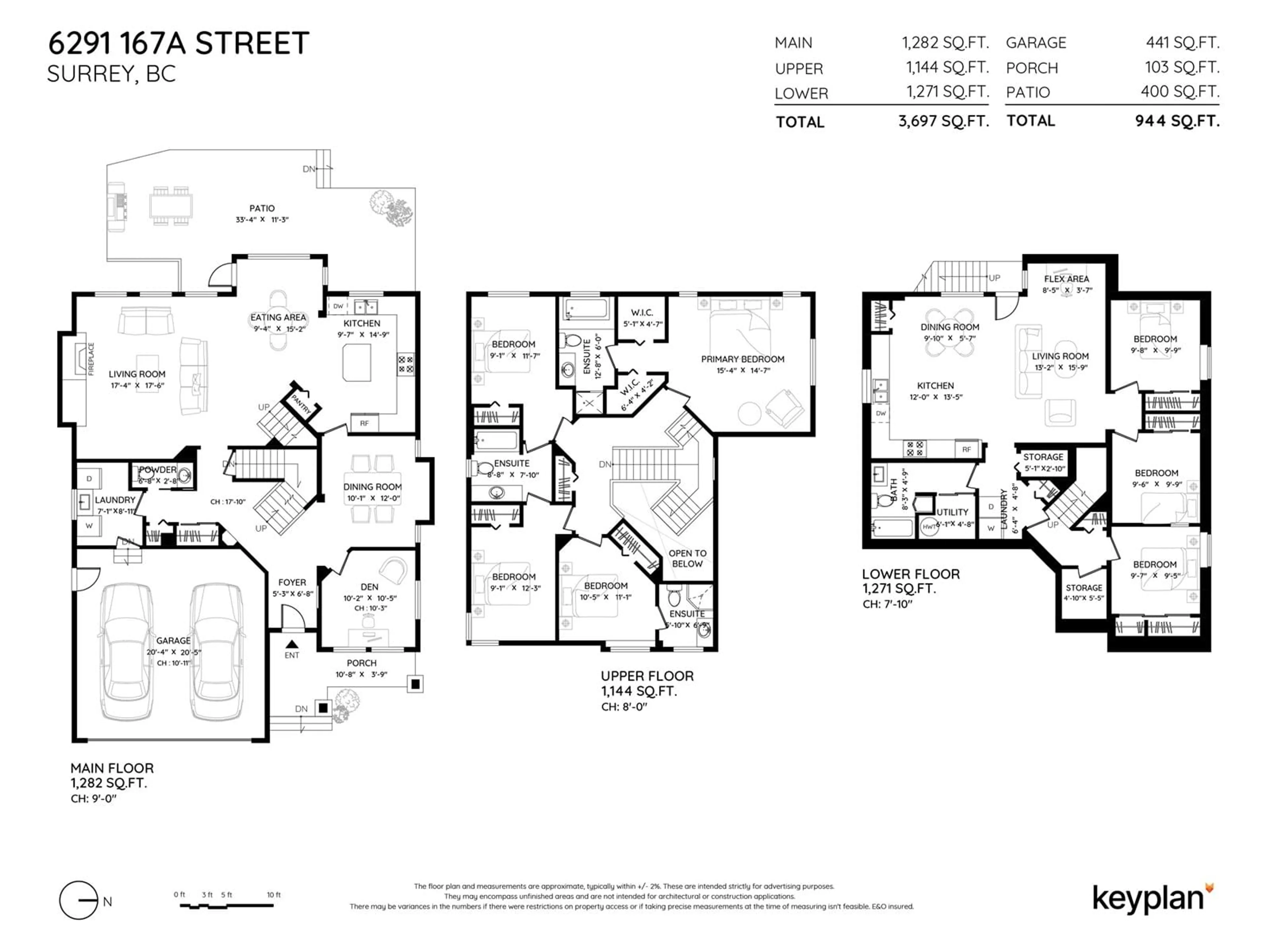 Floor plan for 6291 167A STREET, Surrey British Columbia V3S9L4