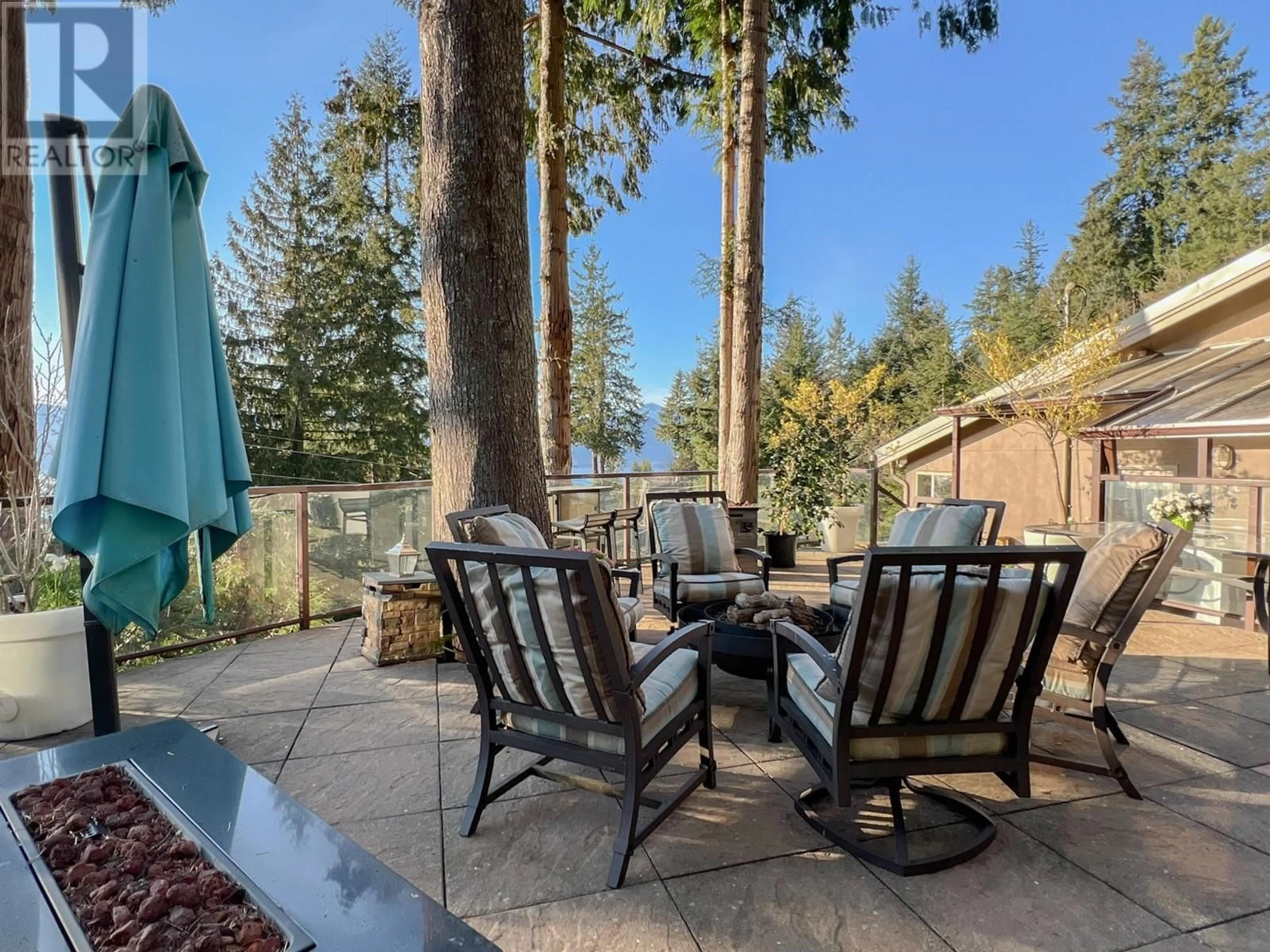 Patio, the fenced backyard for 15 OCEANVIEW ROAD, Lions Bay British Columbia V0N2E0