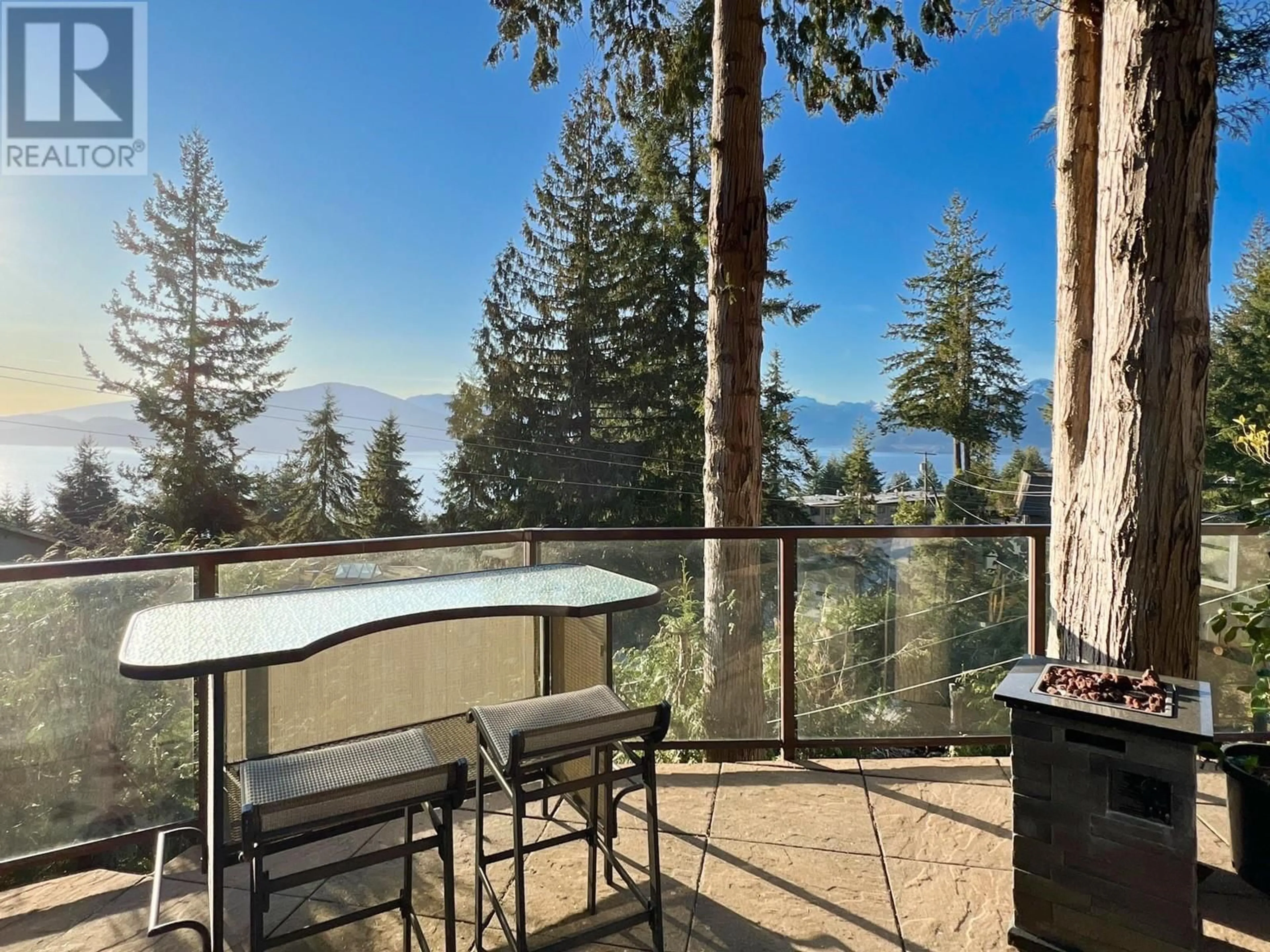 Patio, the fenced backyard for 15 OCEANVIEW ROAD, Lions Bay British Columbia V0N2E0