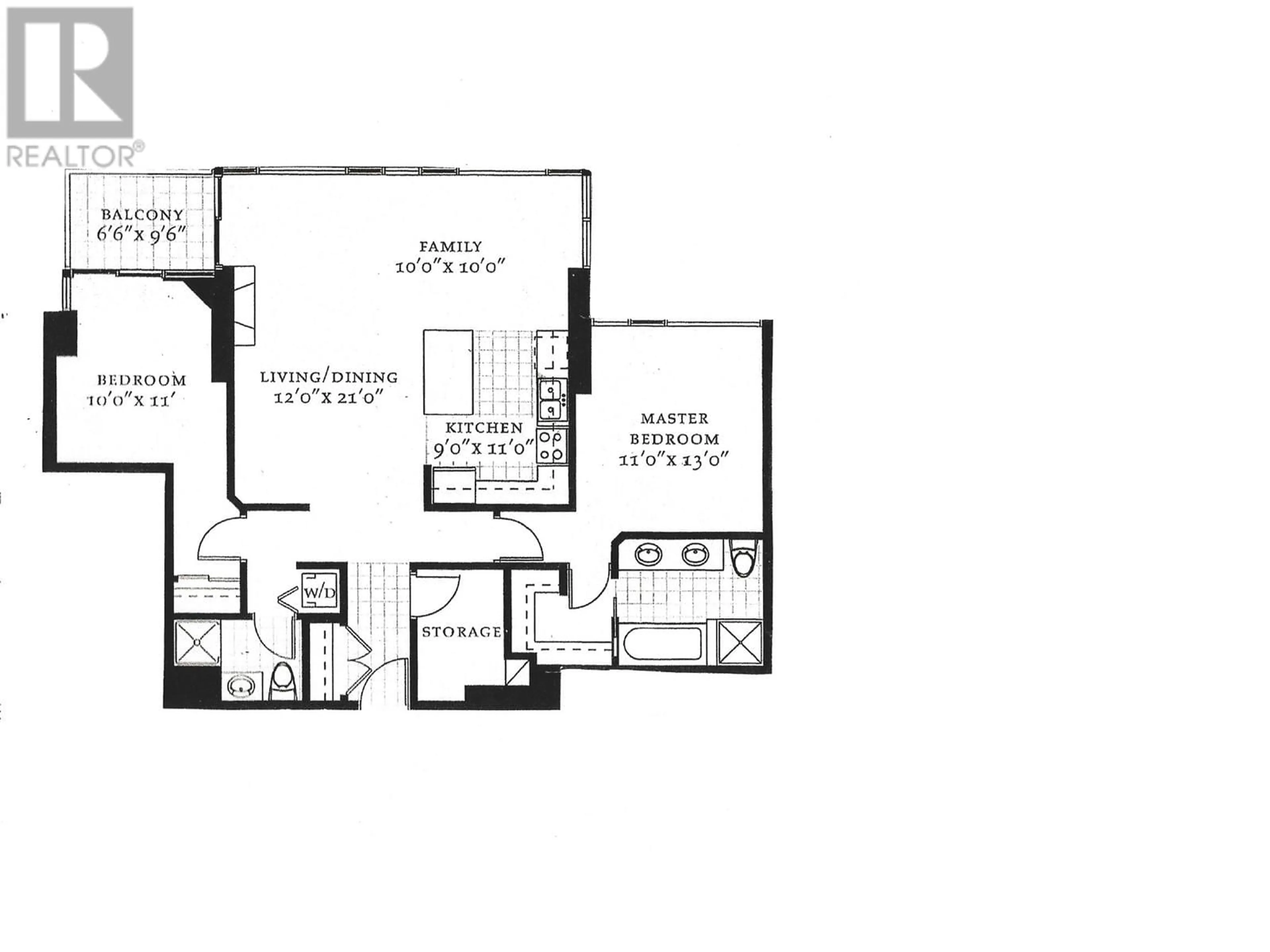 Floor plan for 804 - 1680 BAYSHORE DRIVE, Vancouver British Columbia V6G3H6