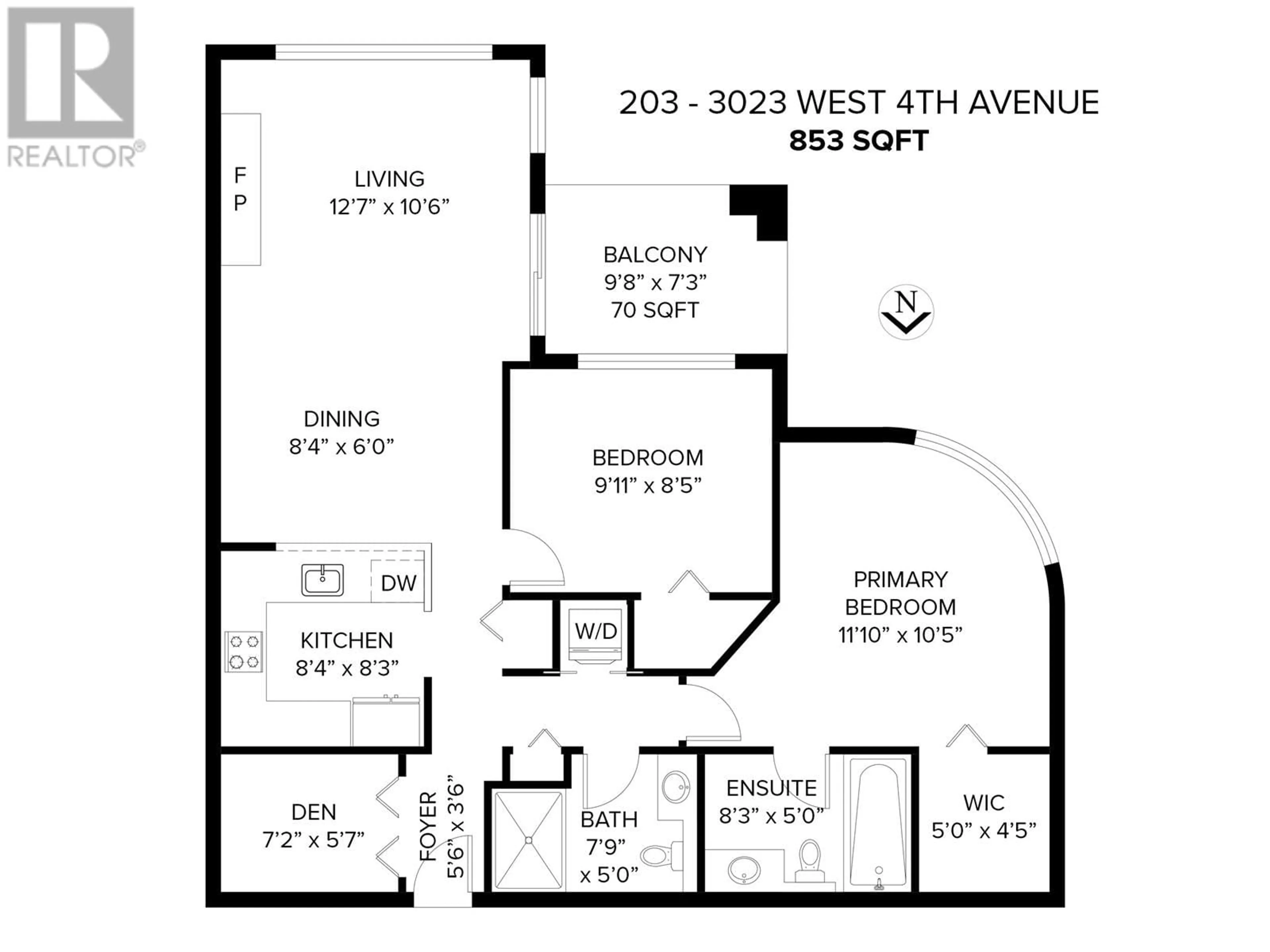 Floor plan for 203 3023 W 4TH AVENUE, Vancouver British Columbia V6K1R5