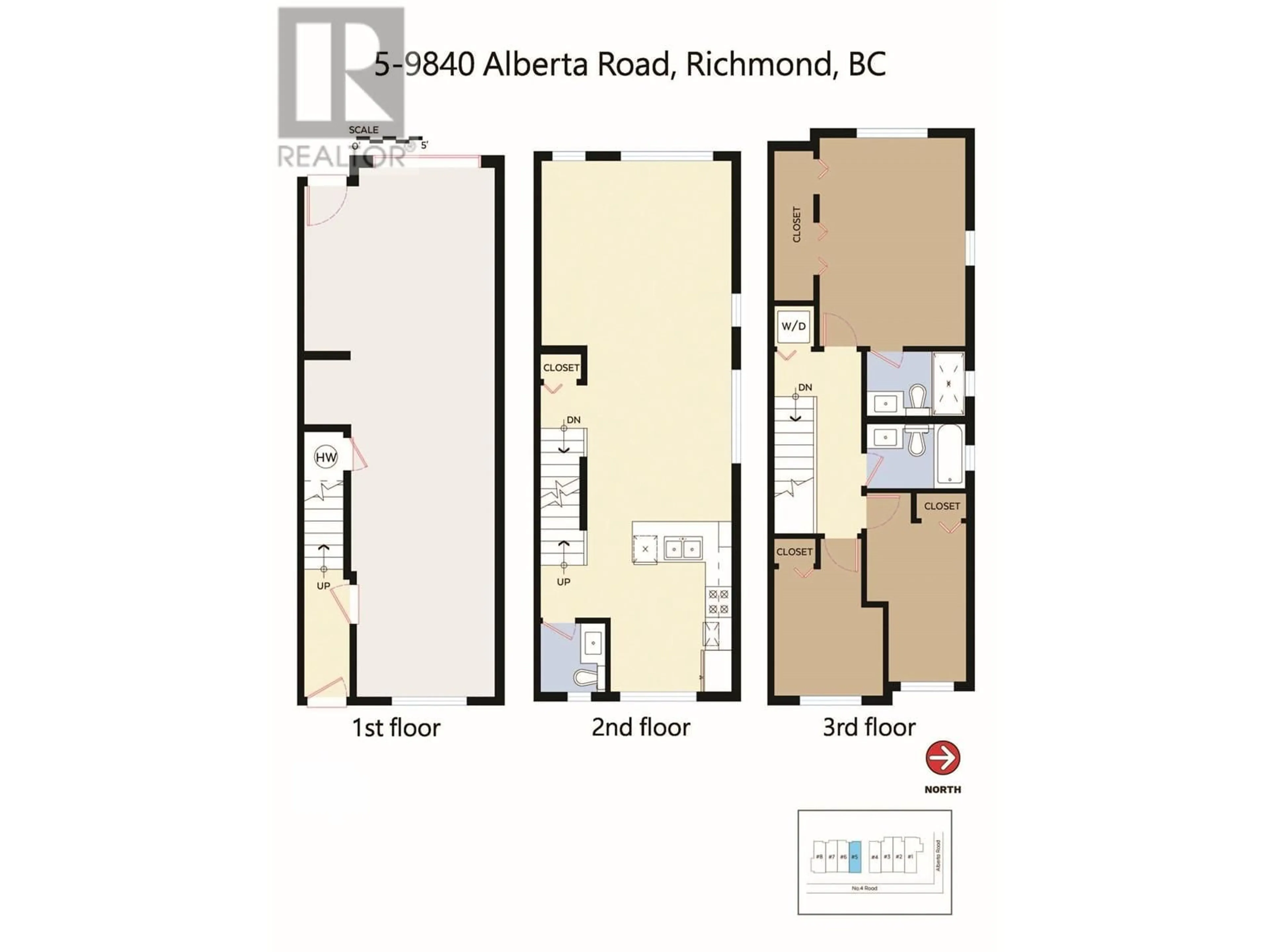 Floor plan for 5 9840 ALBERTA ROAD, Richmond British Columbia V6Y1T6