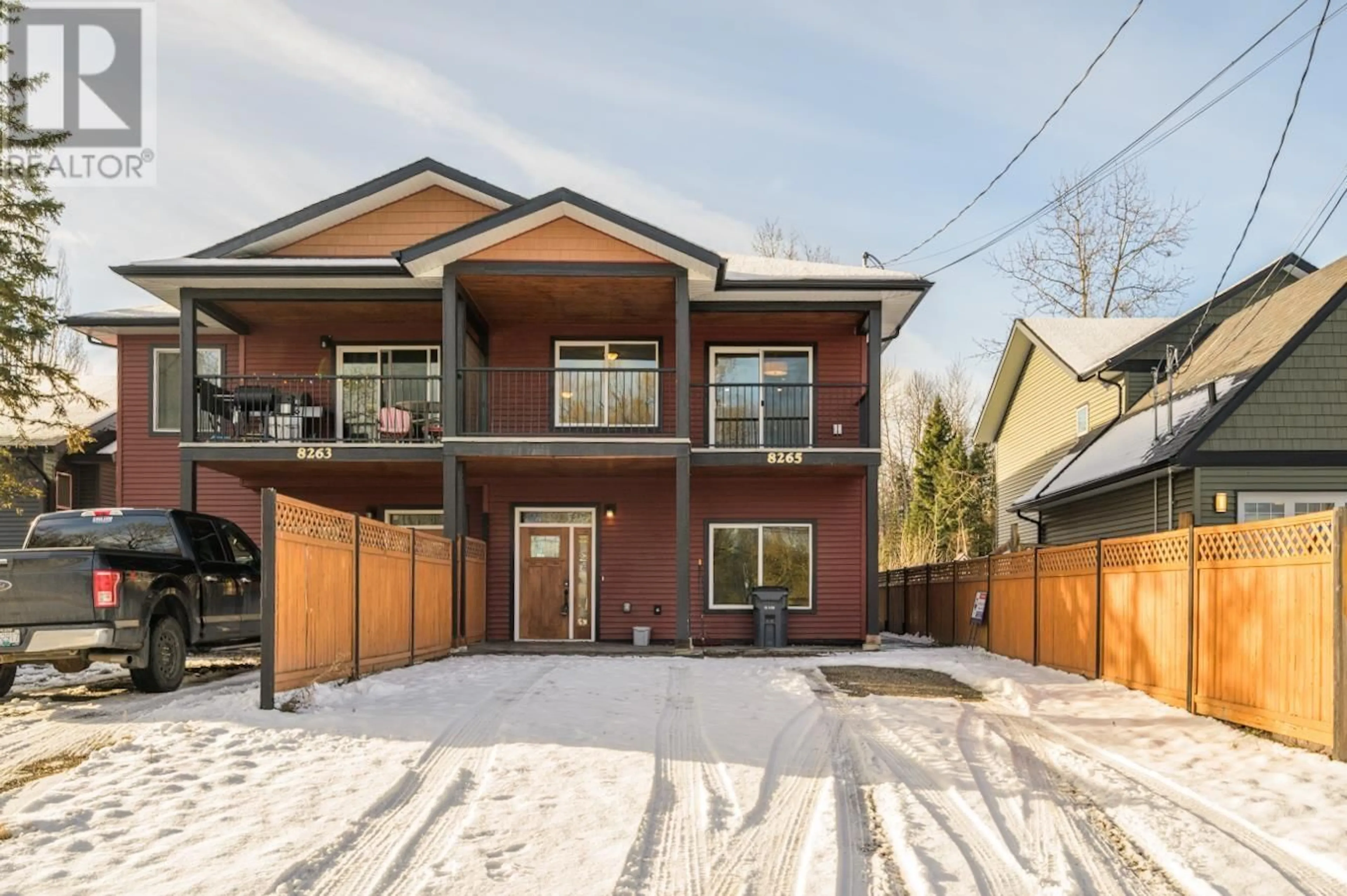 Frontside or backside of a home, the fenced backyard for 8265 PETER ROAD, Prince George British Columbia V2K2W2