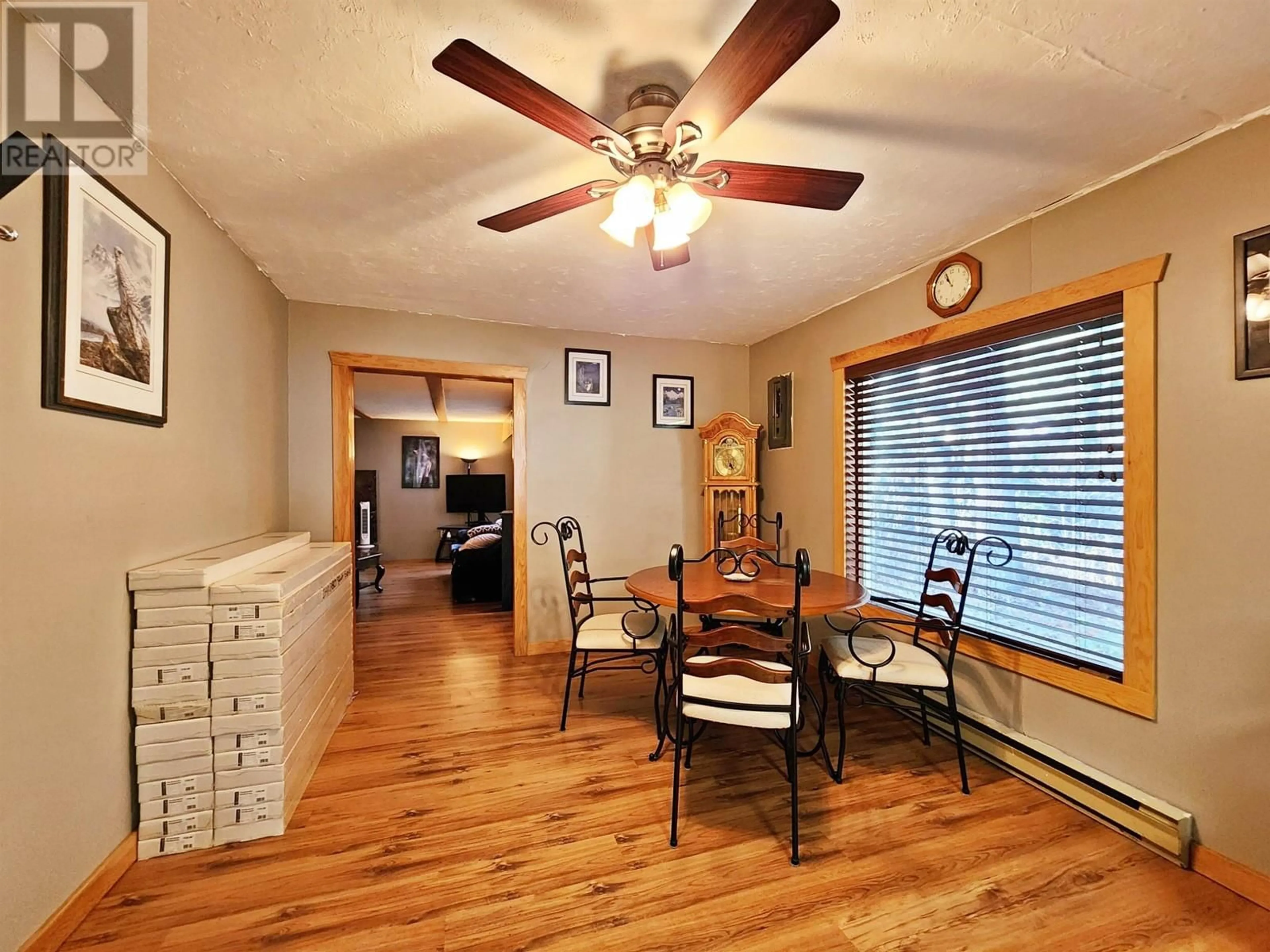 Dining room, wood floors, cottage for 4506 N 97 HIGHWAY, Quesnel British Columbia V2J6W9