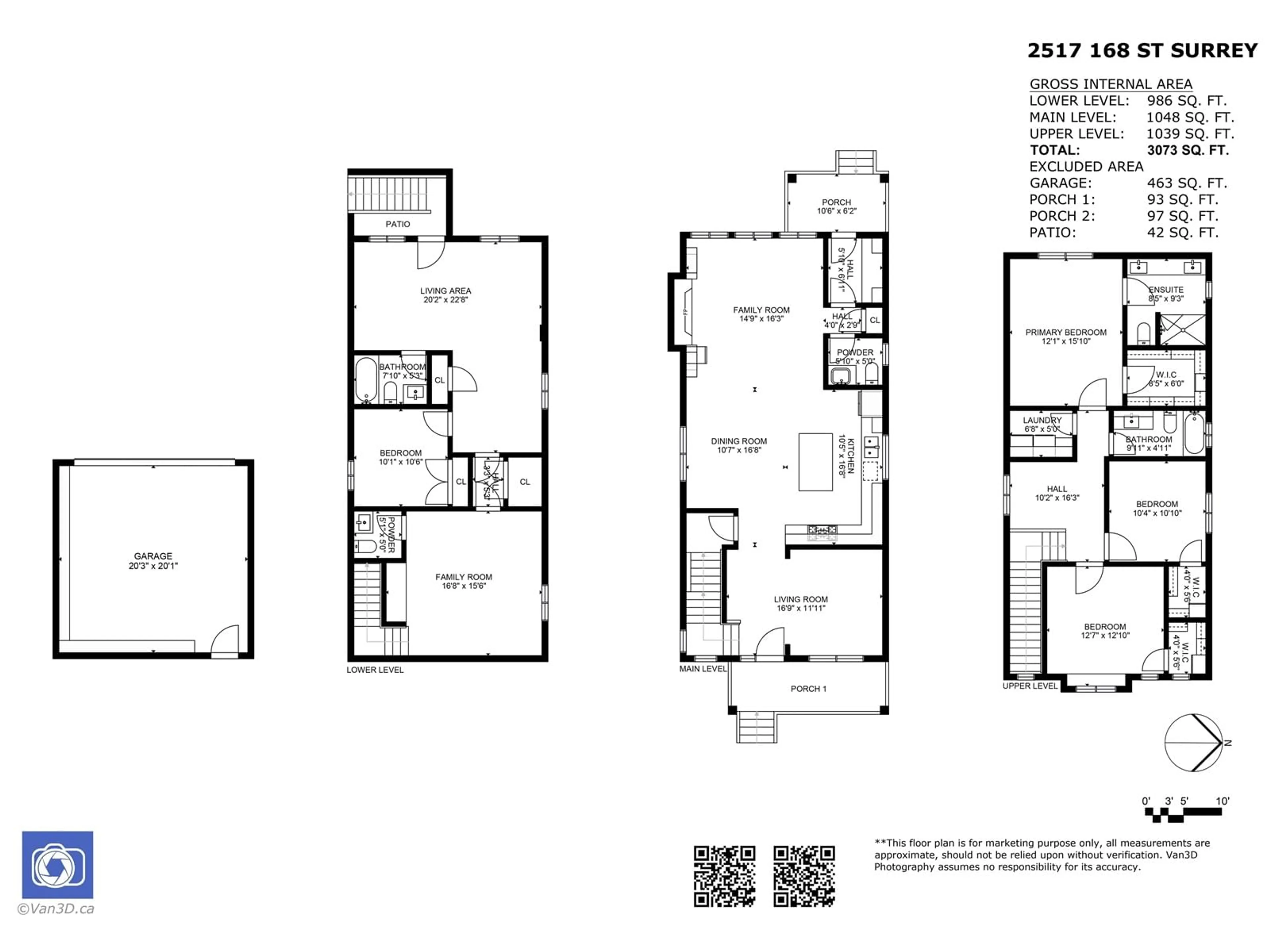 Floor plan for 2517 168 STREET, Surrey British Columbia V3Z0A7