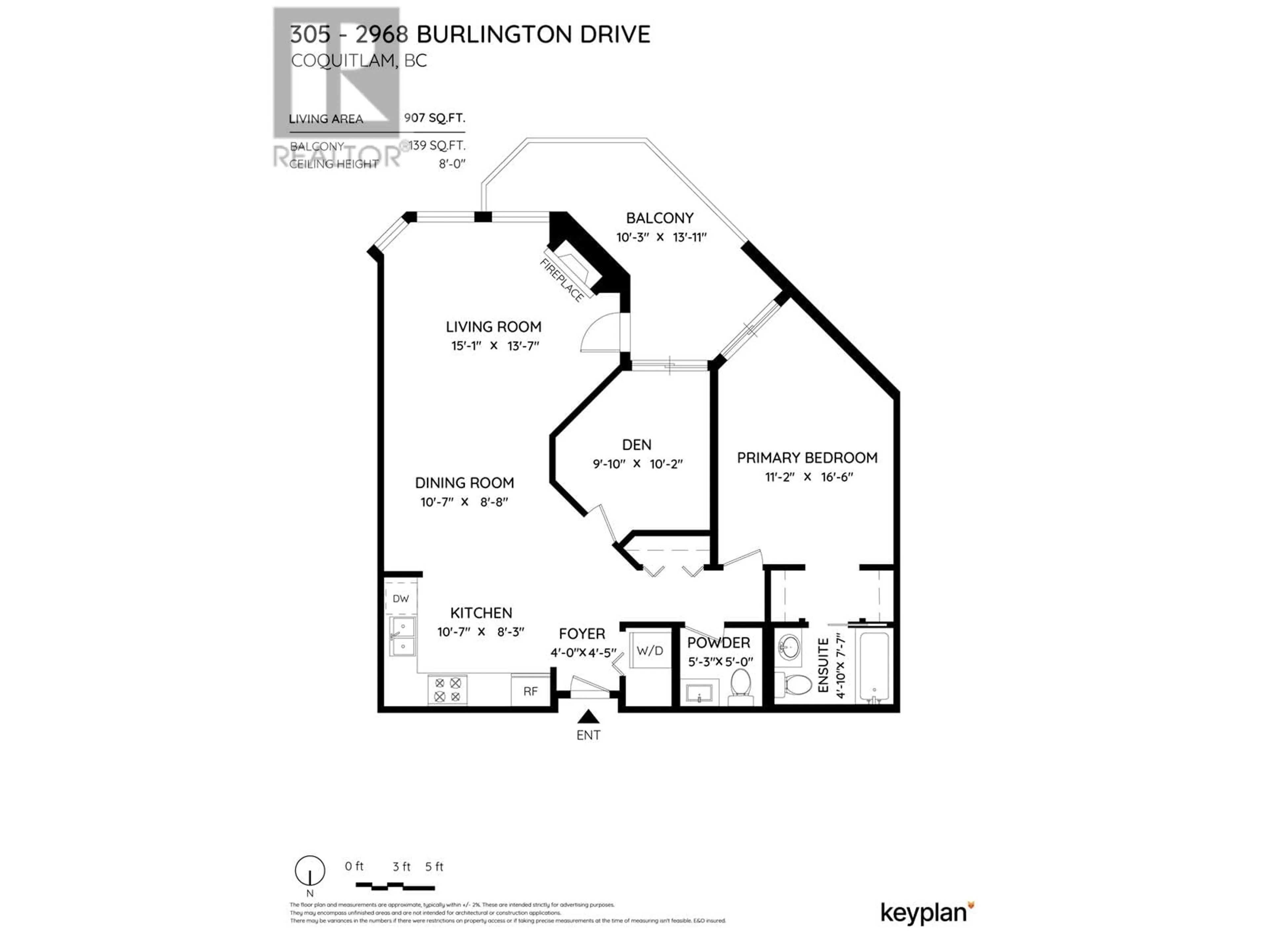 Floor plan for 305 2968 BURLINGTON DRIVE, Coquitlam British Columbia V3B7N4