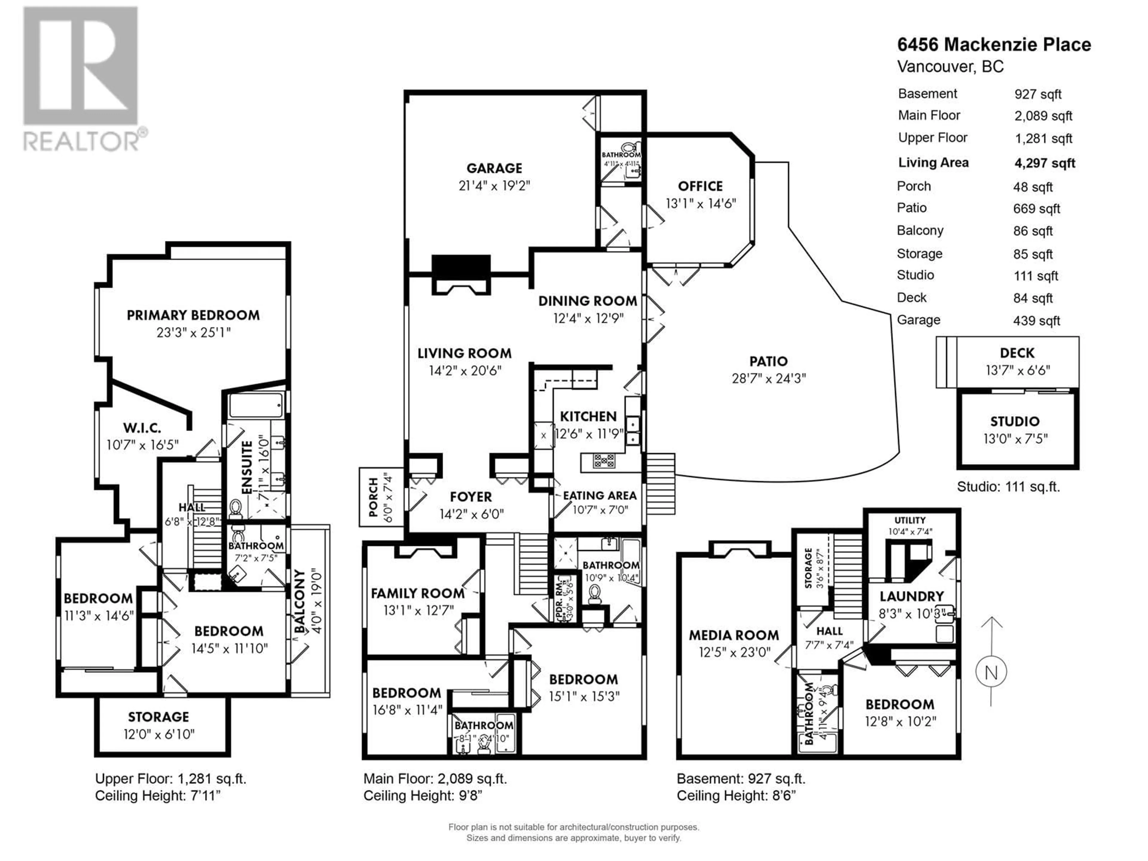 Floor plan for 6456 MACKENZIE PLACE, Vancouver British Columbia V6N1H7