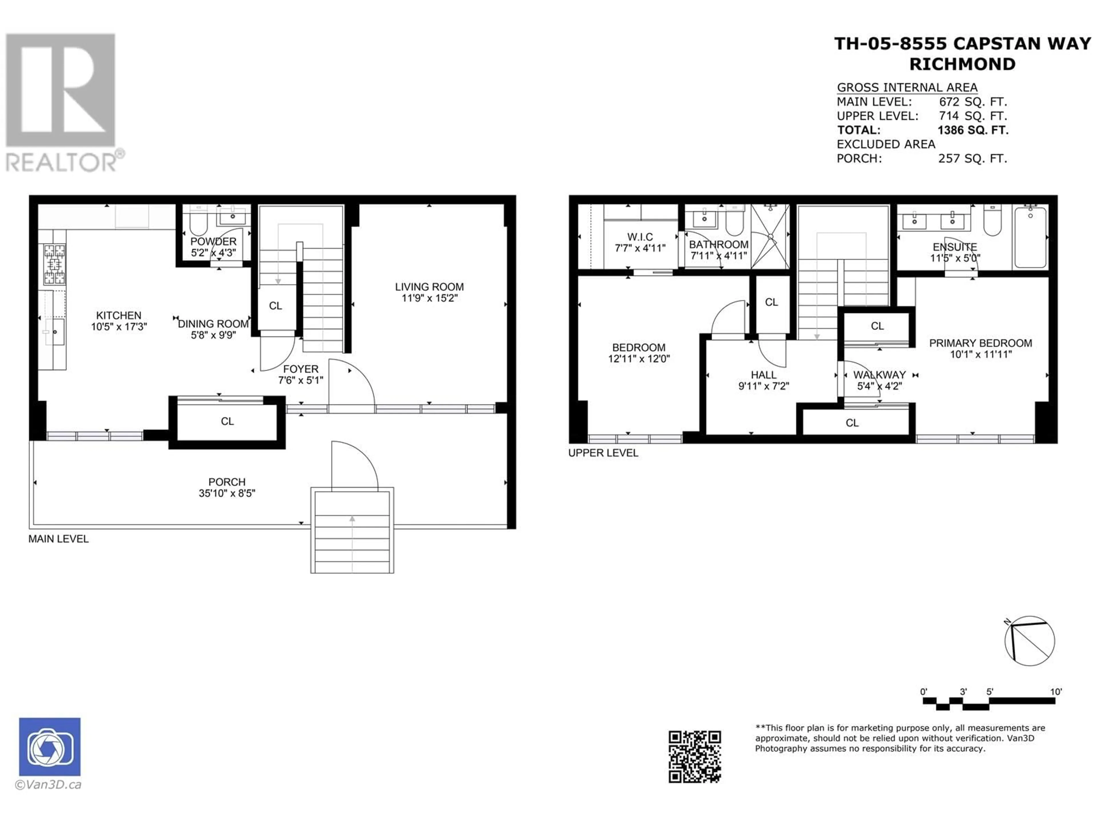 Floor plan for TH-05 8555 CAPSTAN WAY, Richmond British Columbia V6X0W1