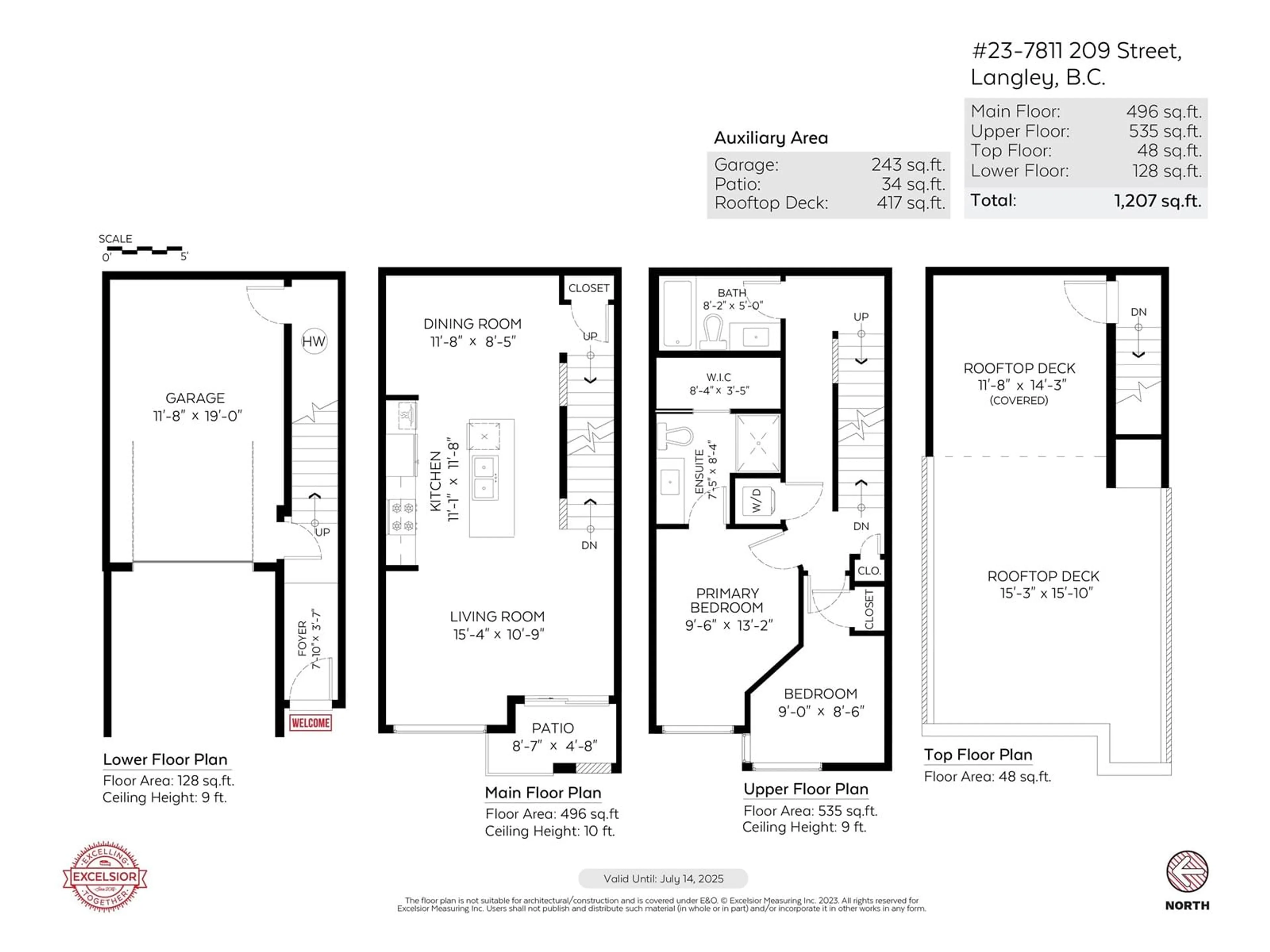 Floor plan for 23 7811 209 STREET, Langley British Columbia V2Y0P2