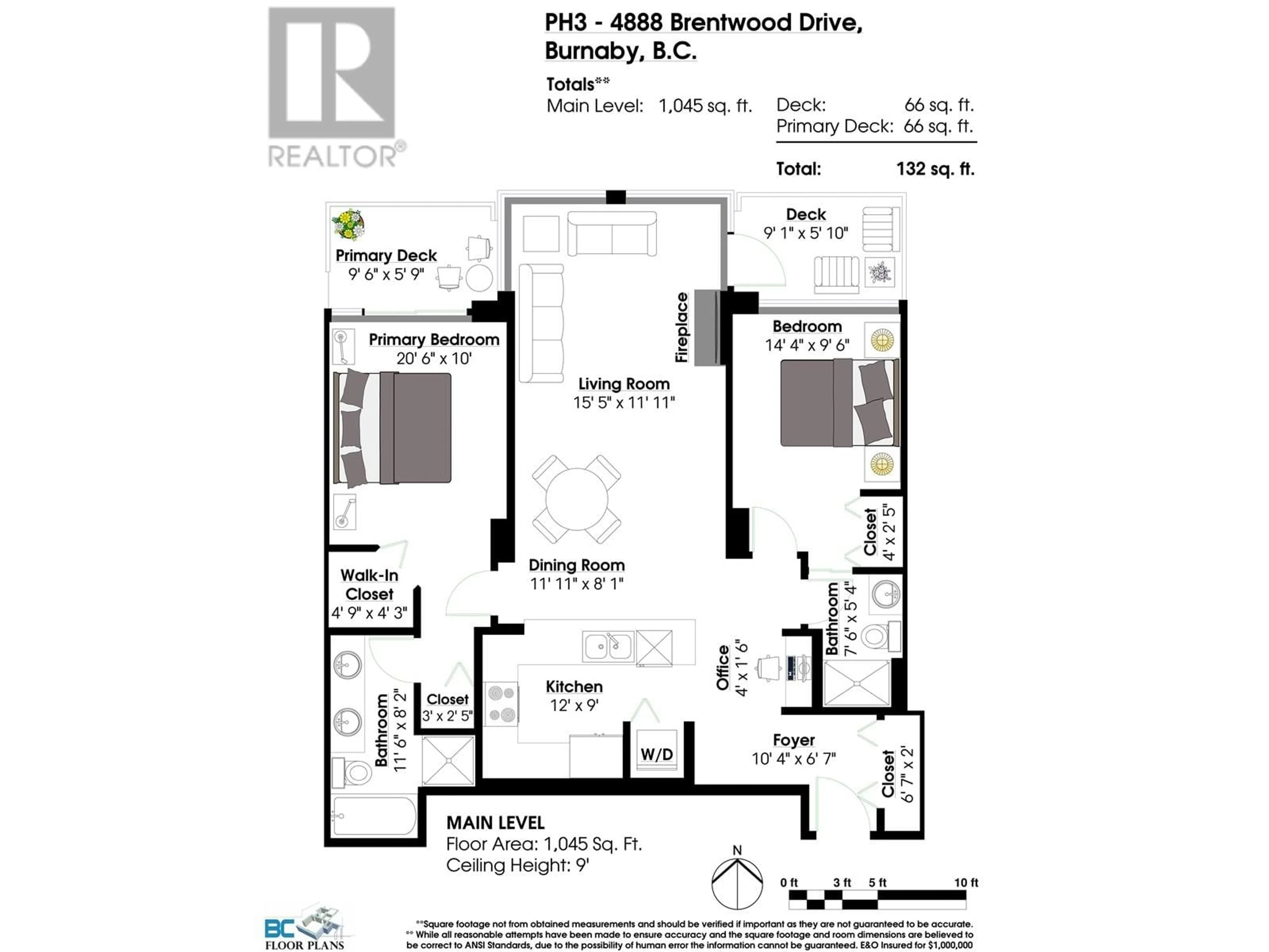 Floor plan for PH3 4888 BRENTWOOD DRIVE, Burnaby British Columbia V5C0C6