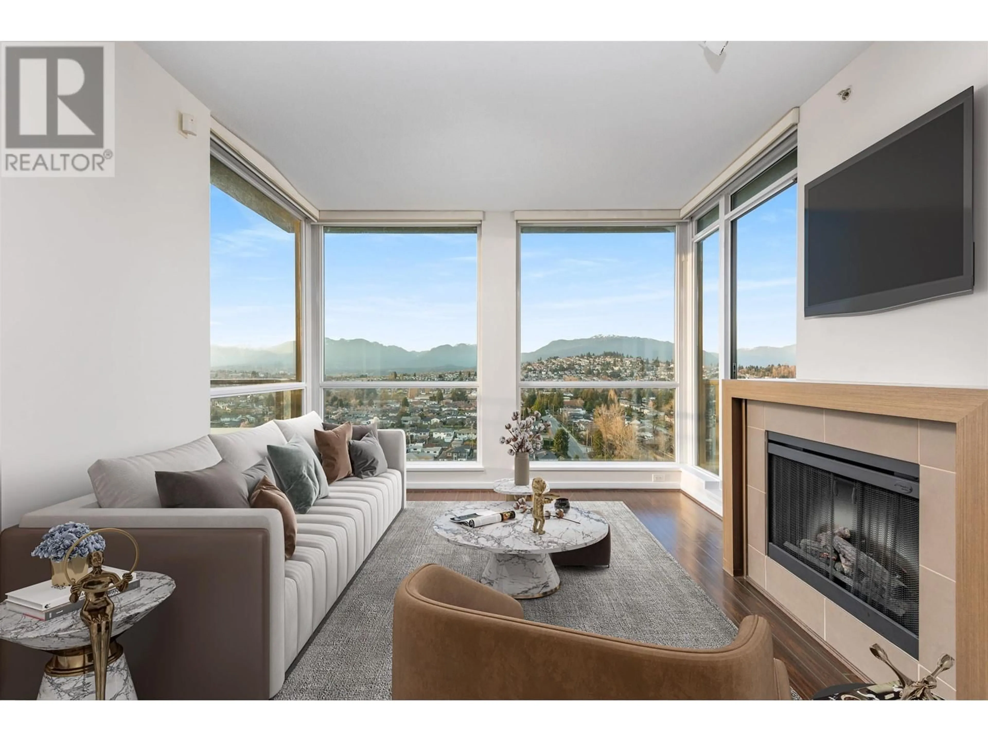 Living room, wood floors for PH3 4888 BRENTWOOD DRIVE, Burnaby British Columbia V5C0C6