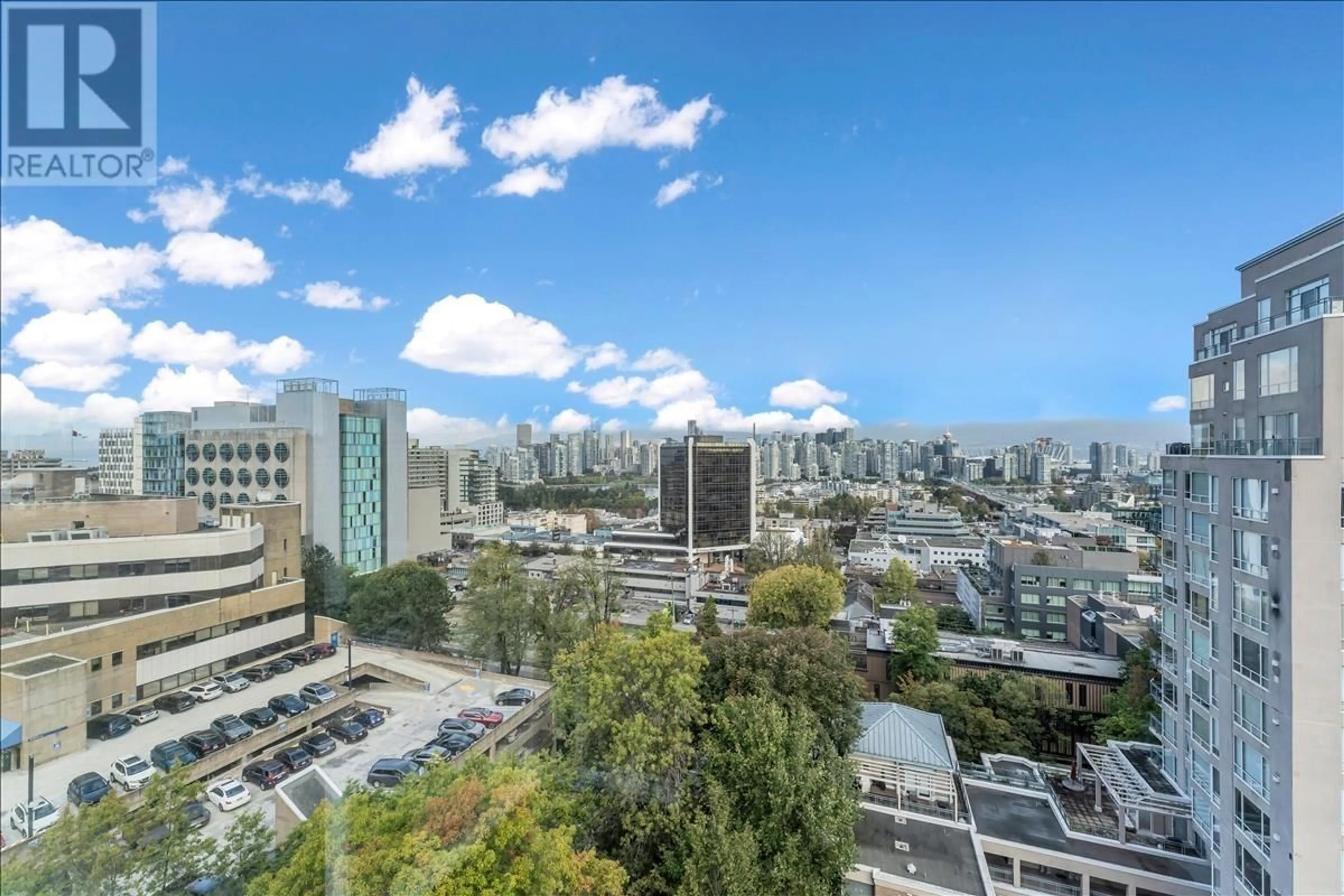 A pic from exterior of the house or condo, the view of city buildings for 1402 2668 ASH STREET, Vancouver British Columbia V5Z4K4