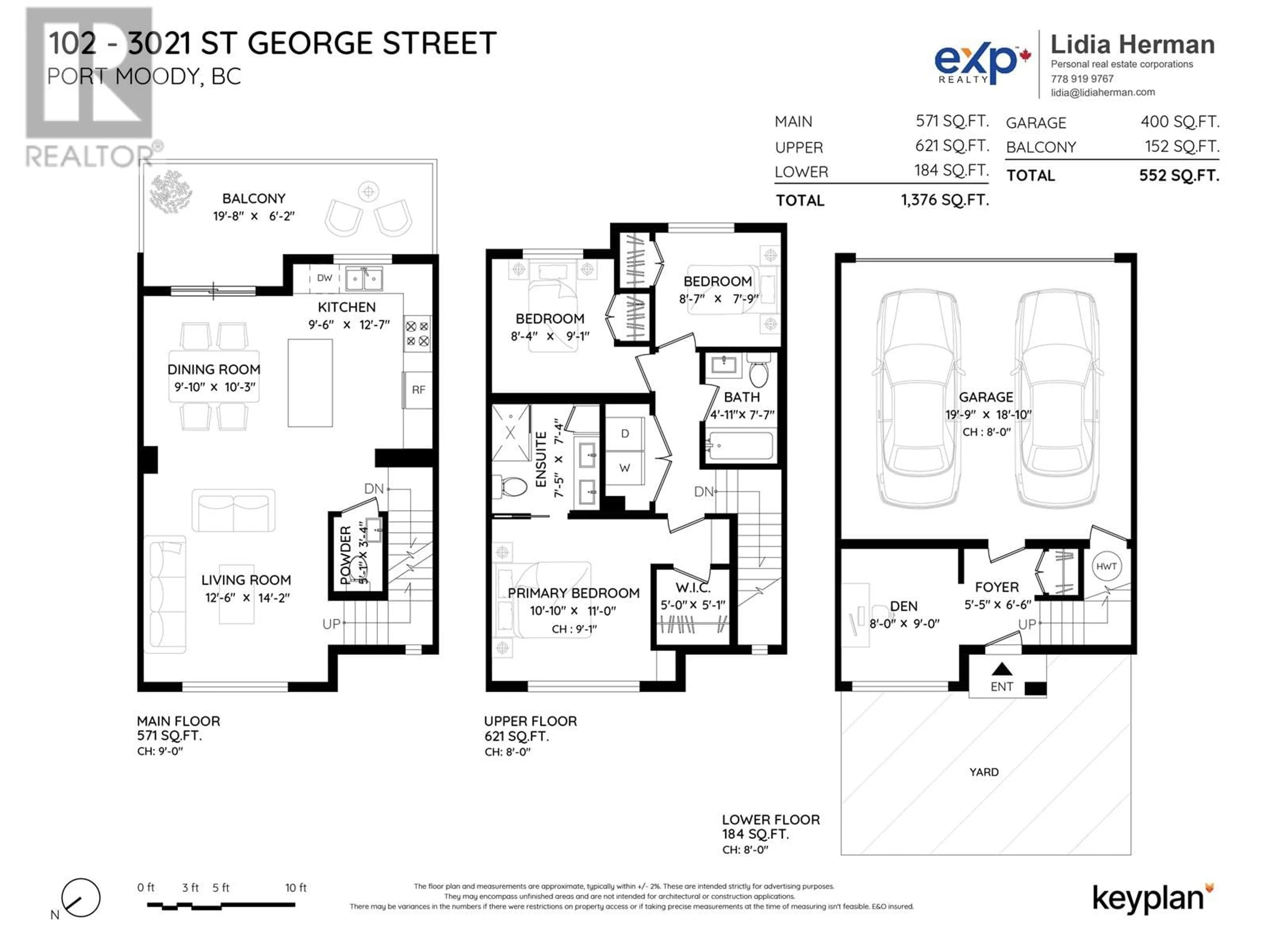 Floor plan for 102 3021 ST GEORGE STREET, Port Moody British Columbia V3H0K3