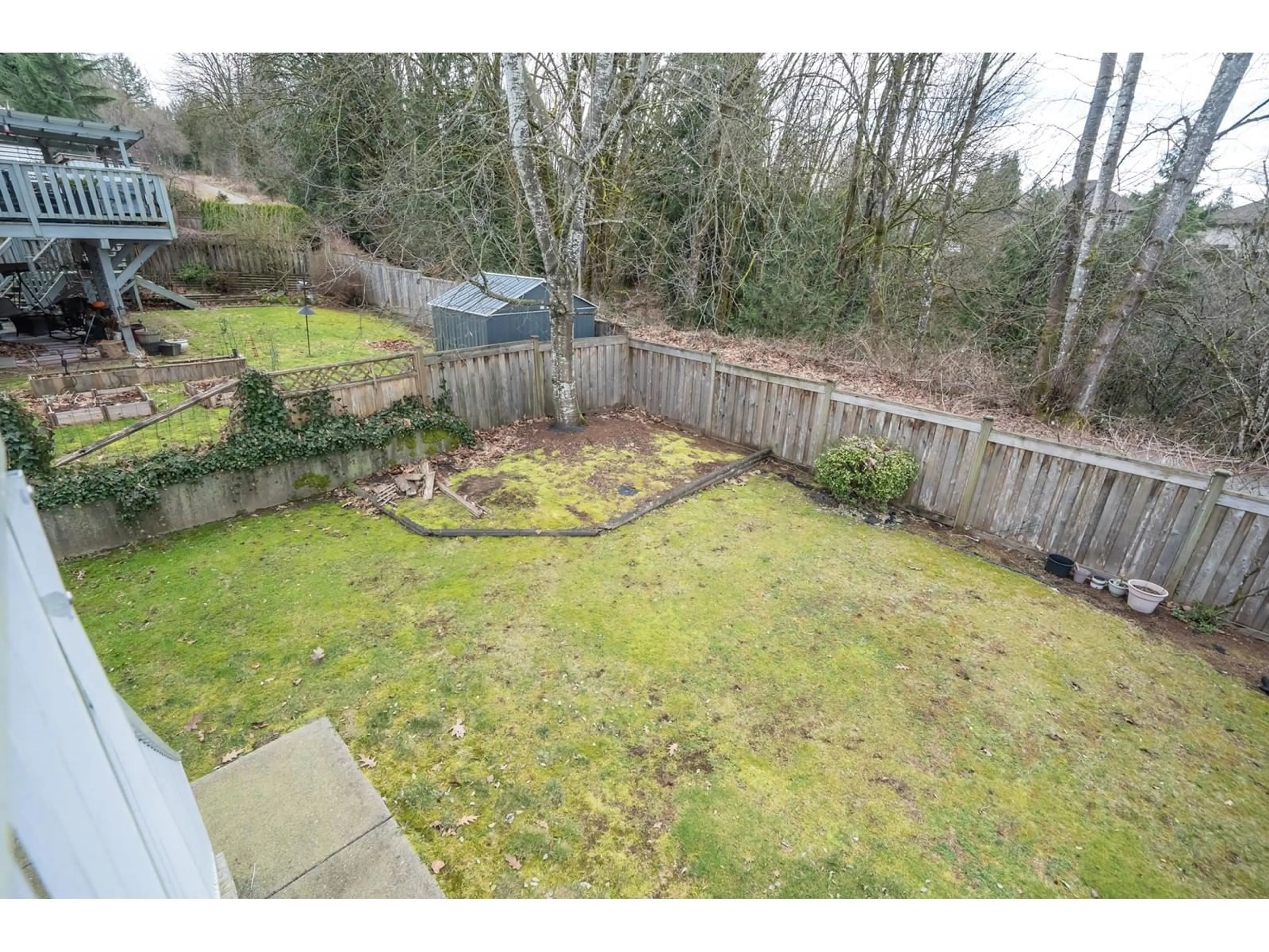 Patio, the fenced backyard for 3743 LATIMER STREET, Abbotsford British Columbia V2S7K3