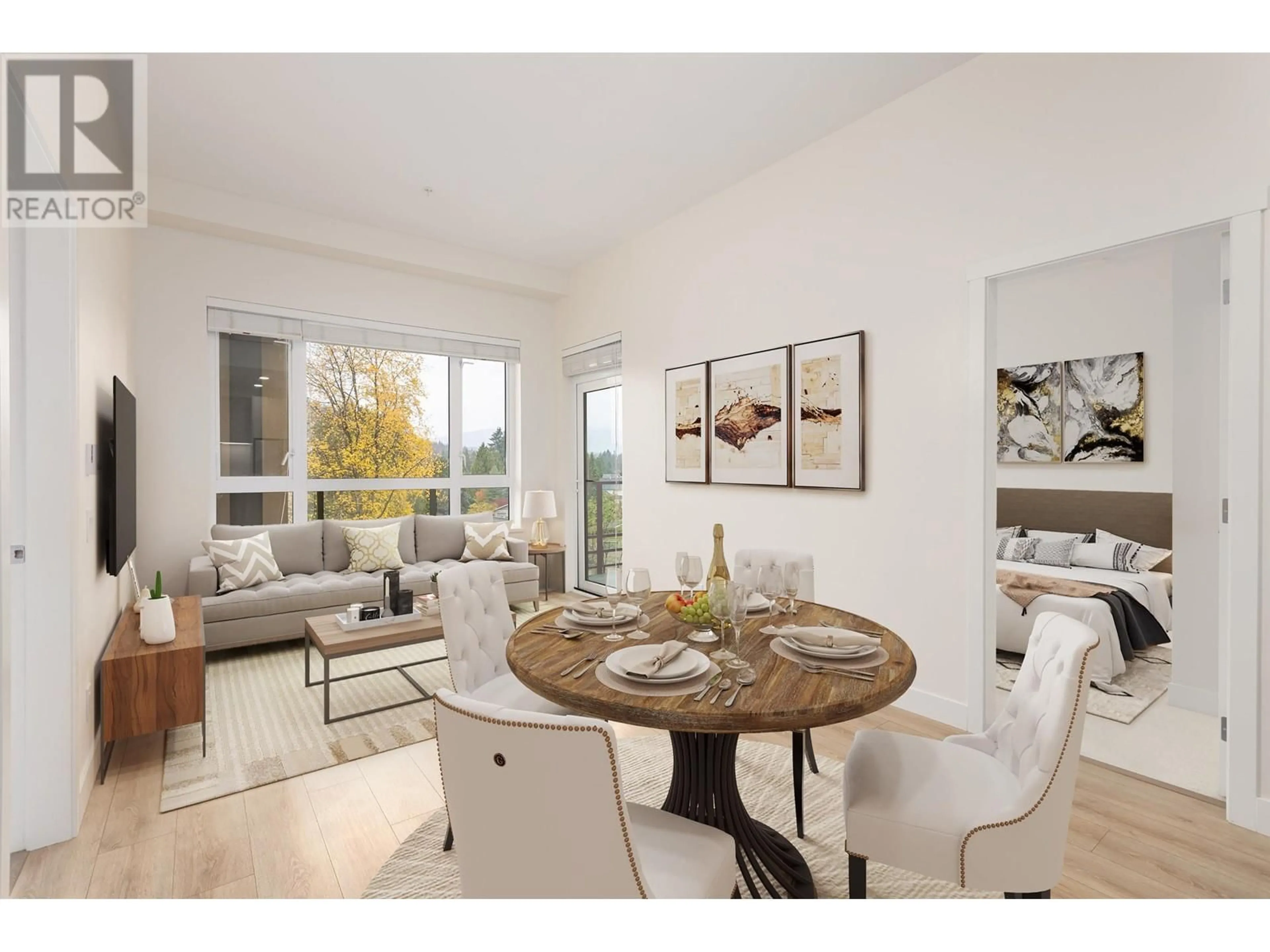 Dining room, wood floors, cottage for 410 721 ANSKAR COURT, Coquitlam British Columbia V3J0L4