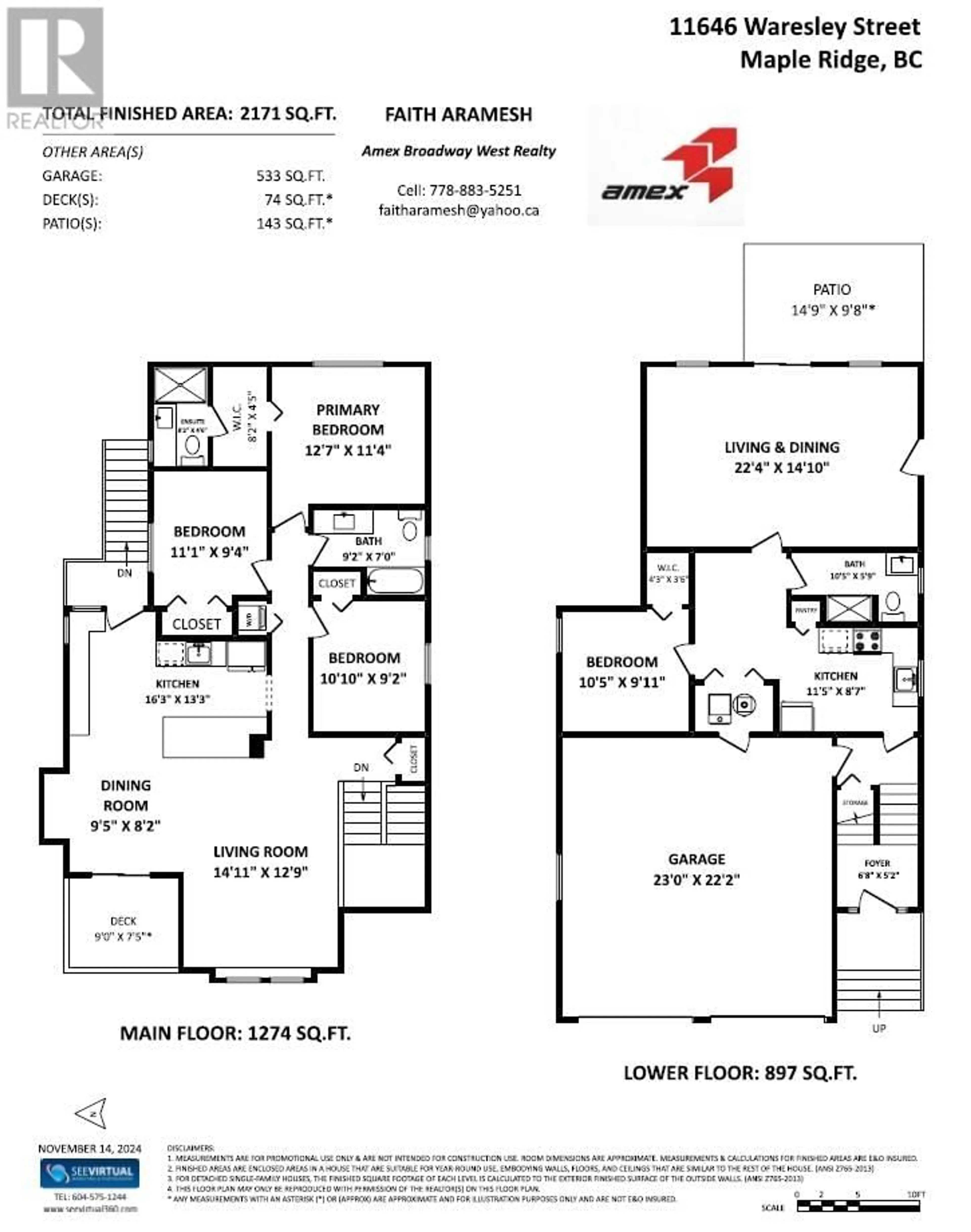 Floor plan for 11646 WARESLEY STREET, Maple Ridge British Columbia V2X8W2