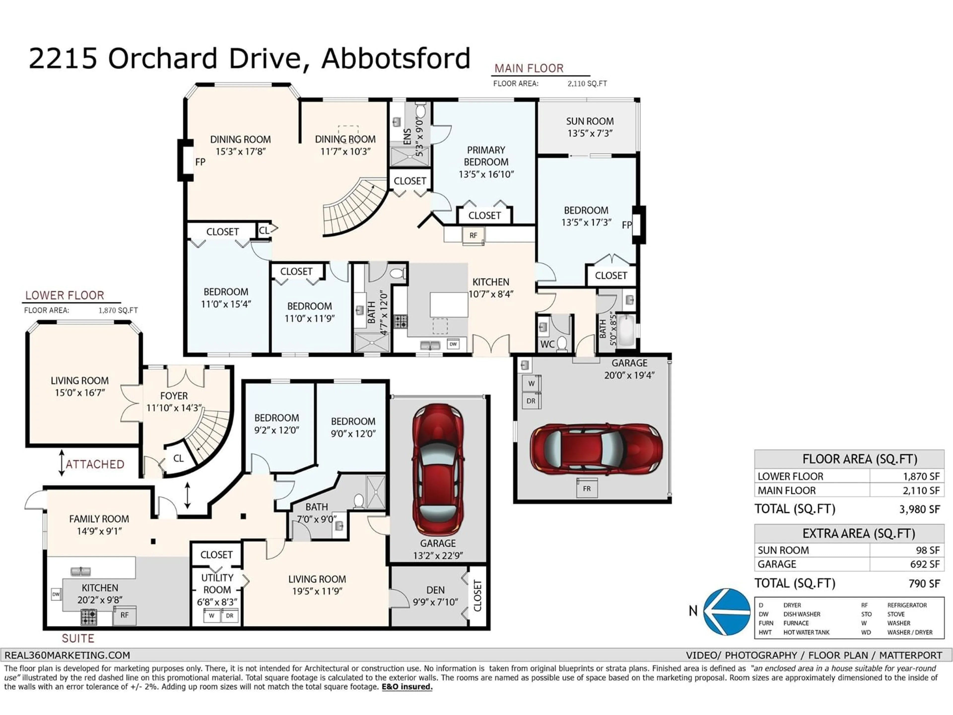 Floor plan for 2215 ORCHARD DRIVE, Abbotsford British Columbia V3G2B7