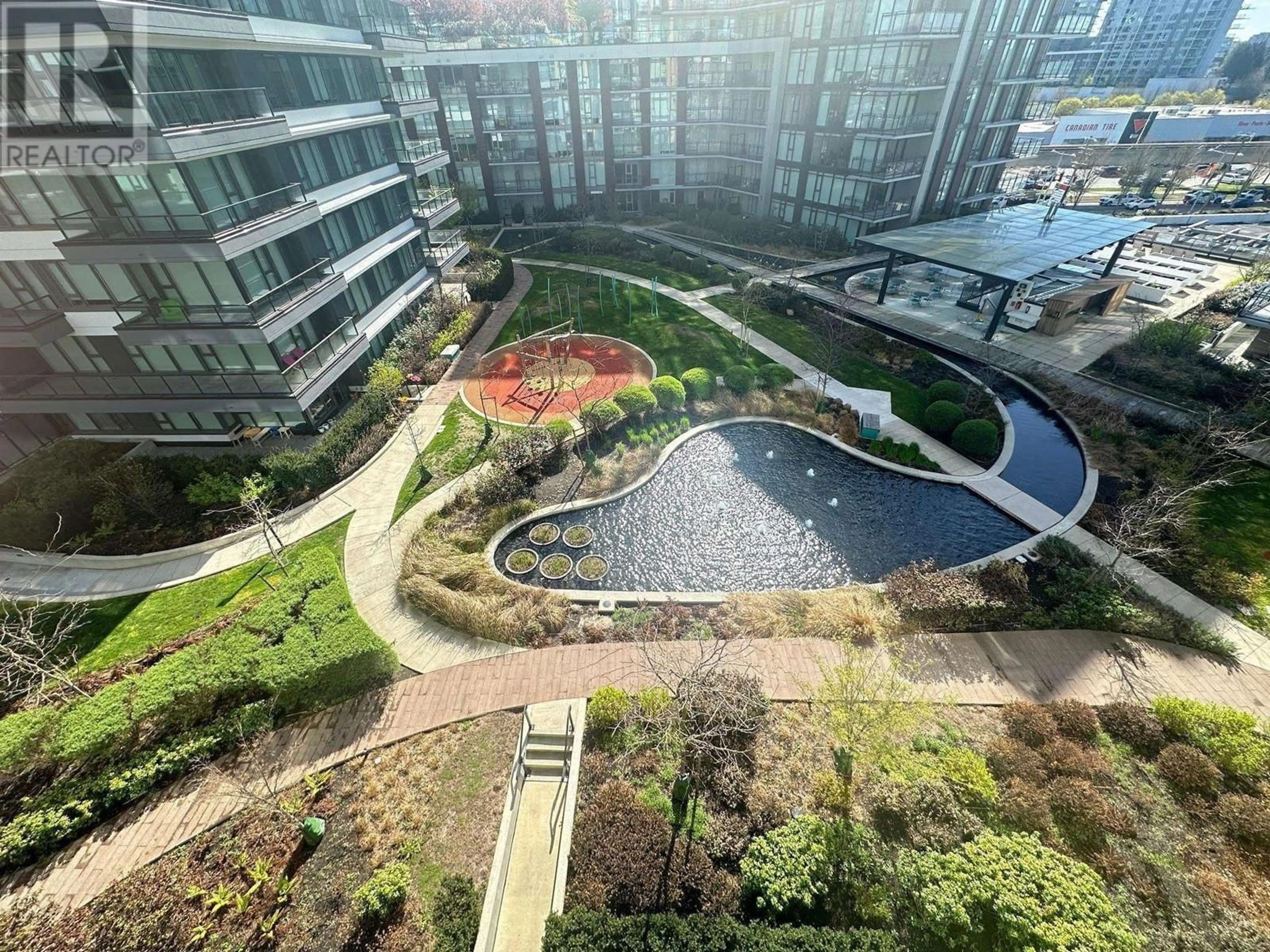 A pic from outside/outdoor area/front of a property/back of a property/a pic from drone, city buildings view from balcony for 1702 - 3280 CORVETTE WAY, Richmond British Columbia V6X0T9