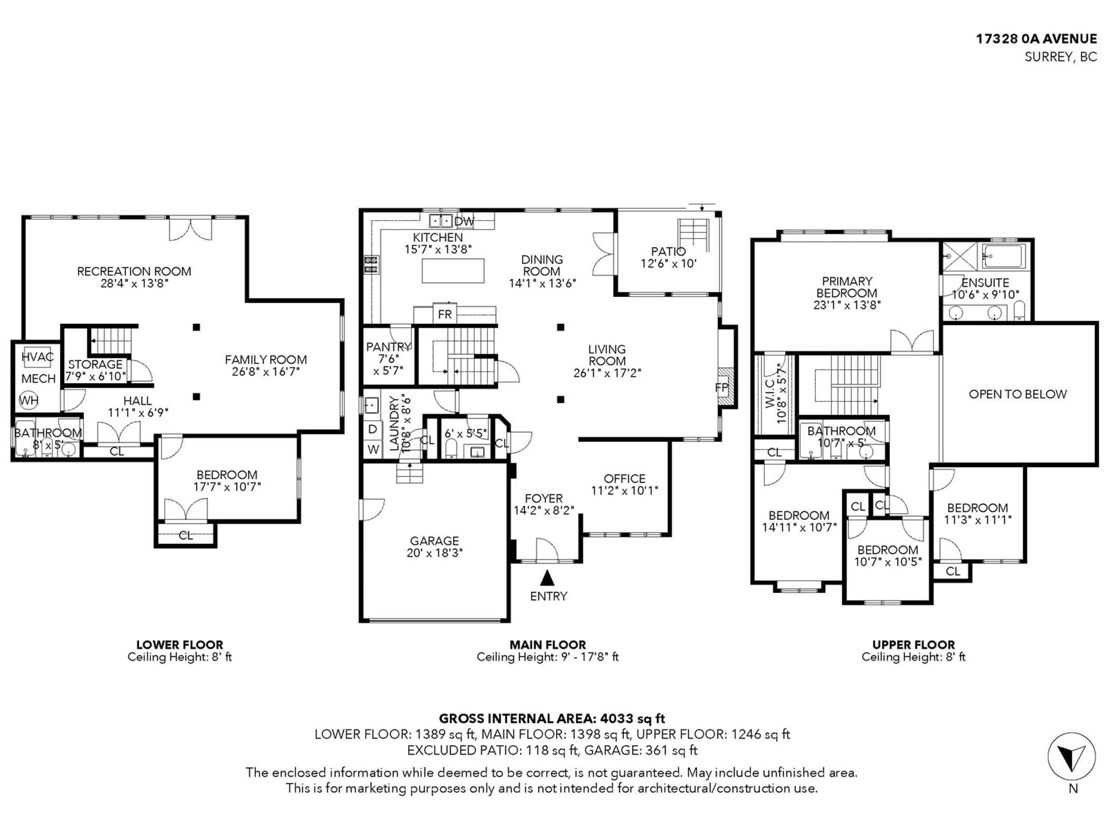 Floor plan for 17328 0A AVENUE, White Rock British Columbia V3Z9P3