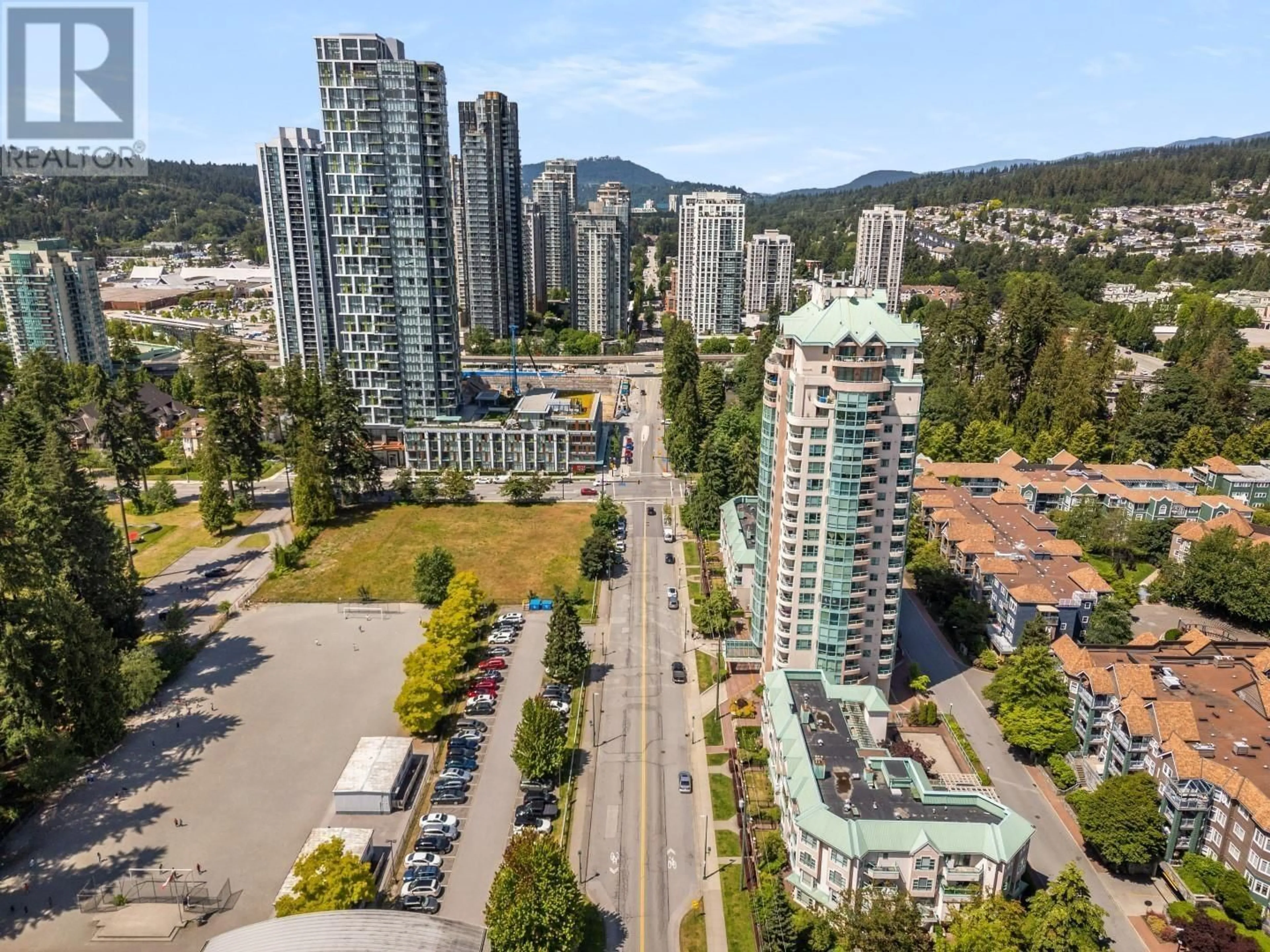 A pic from exterior of the house or condo, the view of city buildings for 1605 3071 GLEN DRIVE, Coquitlam British Columbia V3B7R1