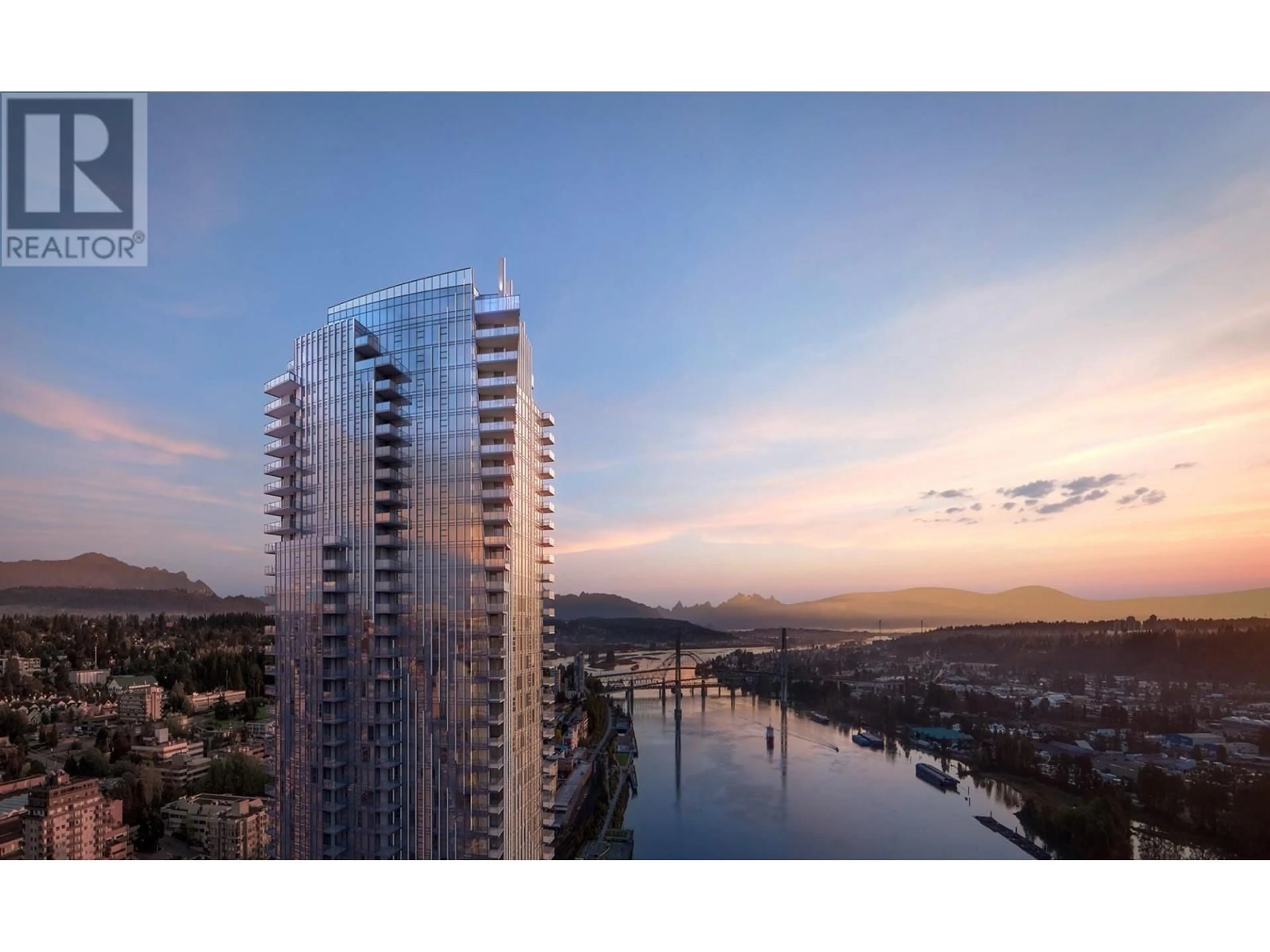 A pic from outside/outdoor area/front of a property/back of a property/a pic from drone, water/lake/river/ocean view for 2708 - 680 QUAYSIDE DRIVE, New Westminster British Columbia V3M0P2