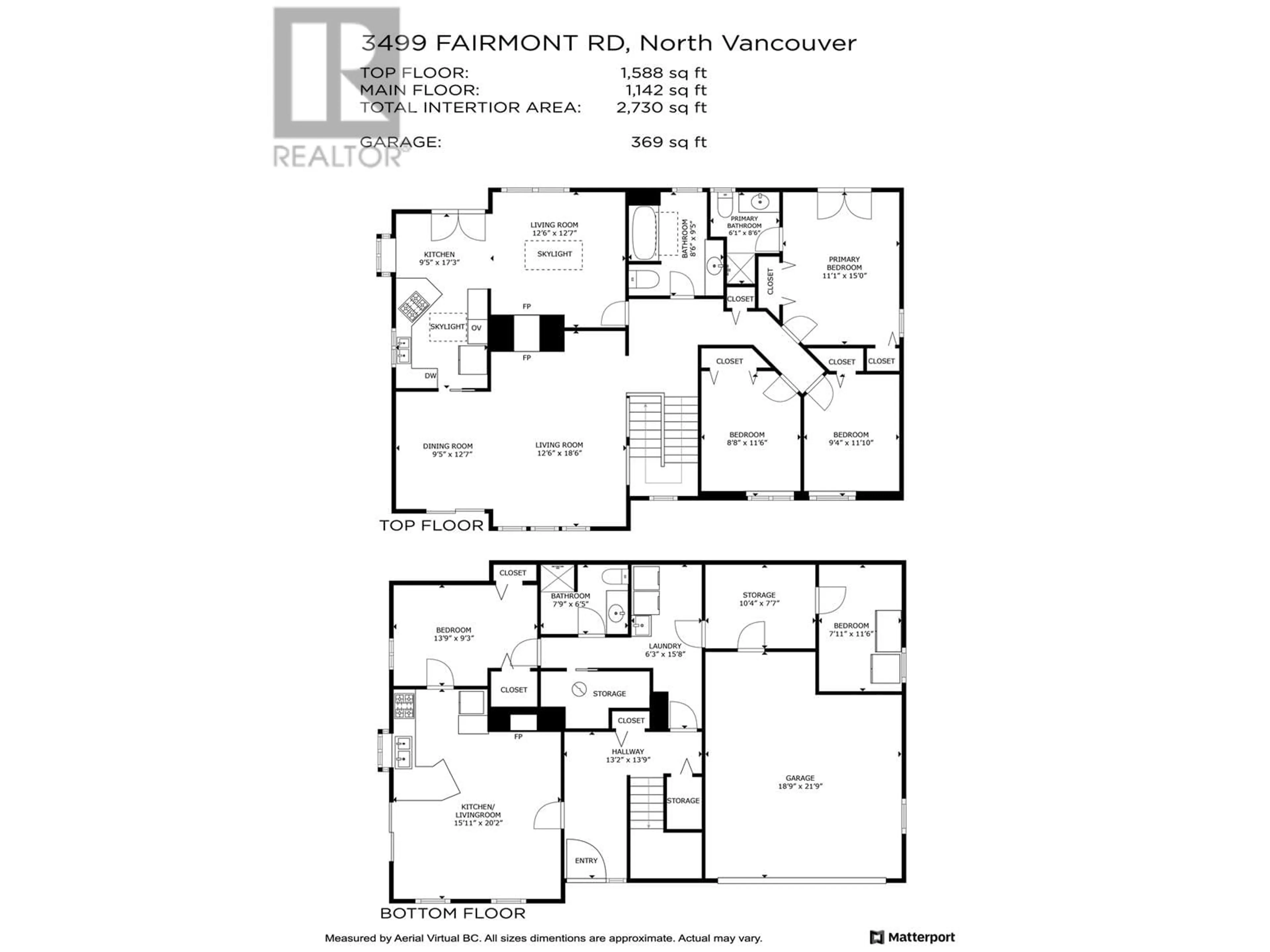 Floor plan for 3499 FAIRMONT ROAD, North Vancouver British Columbia V7R2W8