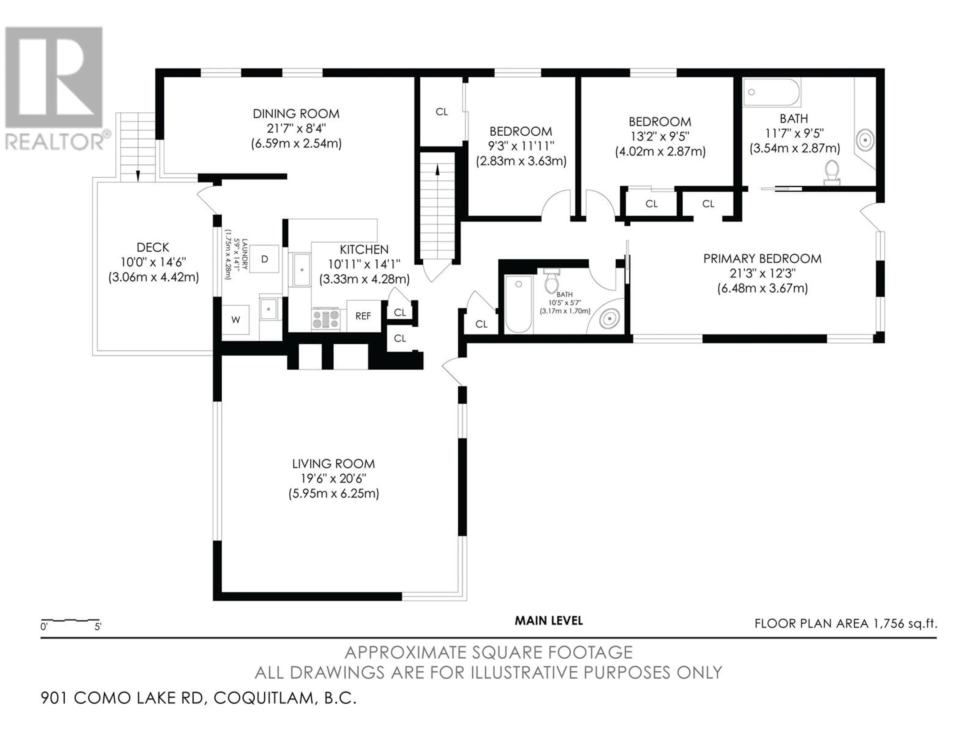 Floor plan for 901 COMO LAKE AVENUE, Coquitlam British Columbia V3J3N2