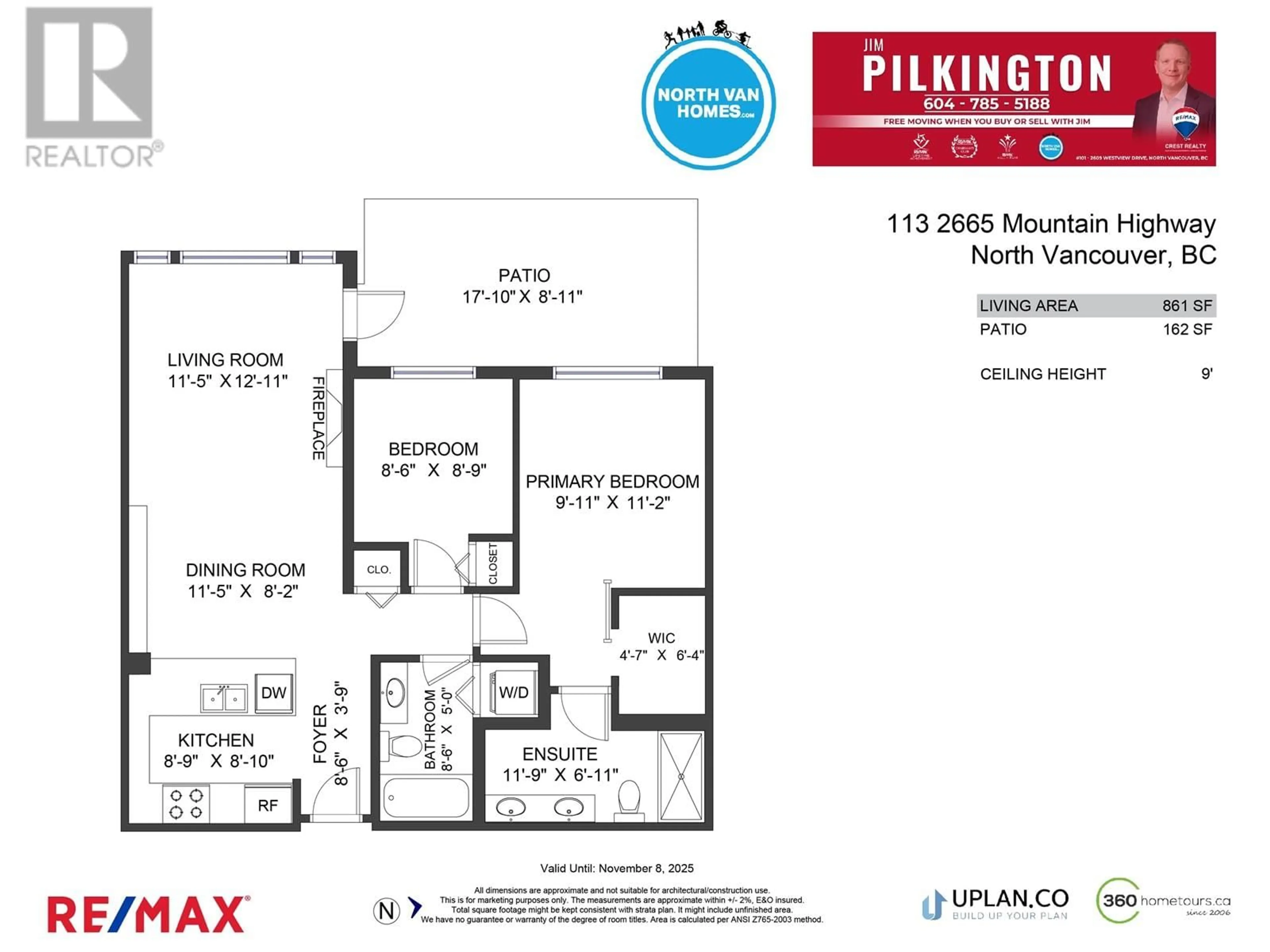 Floor plan for 113 2665 MOUNTAIN HIGHWAY, North Vancouver British Columbia V7J0A8