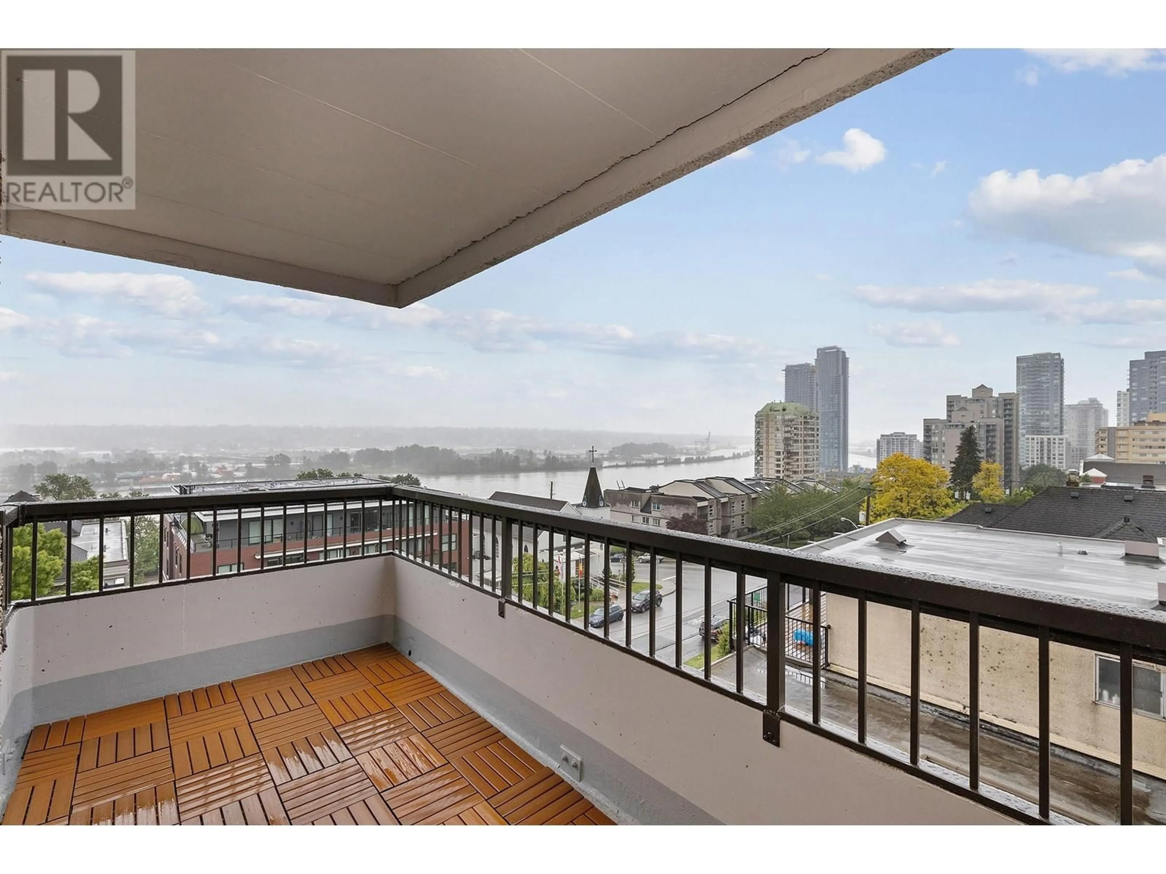 Balcony in the apartment, the view of city buildings for 604 209 CARNARVON STREET, New Westminster British Columbia V3L1B7