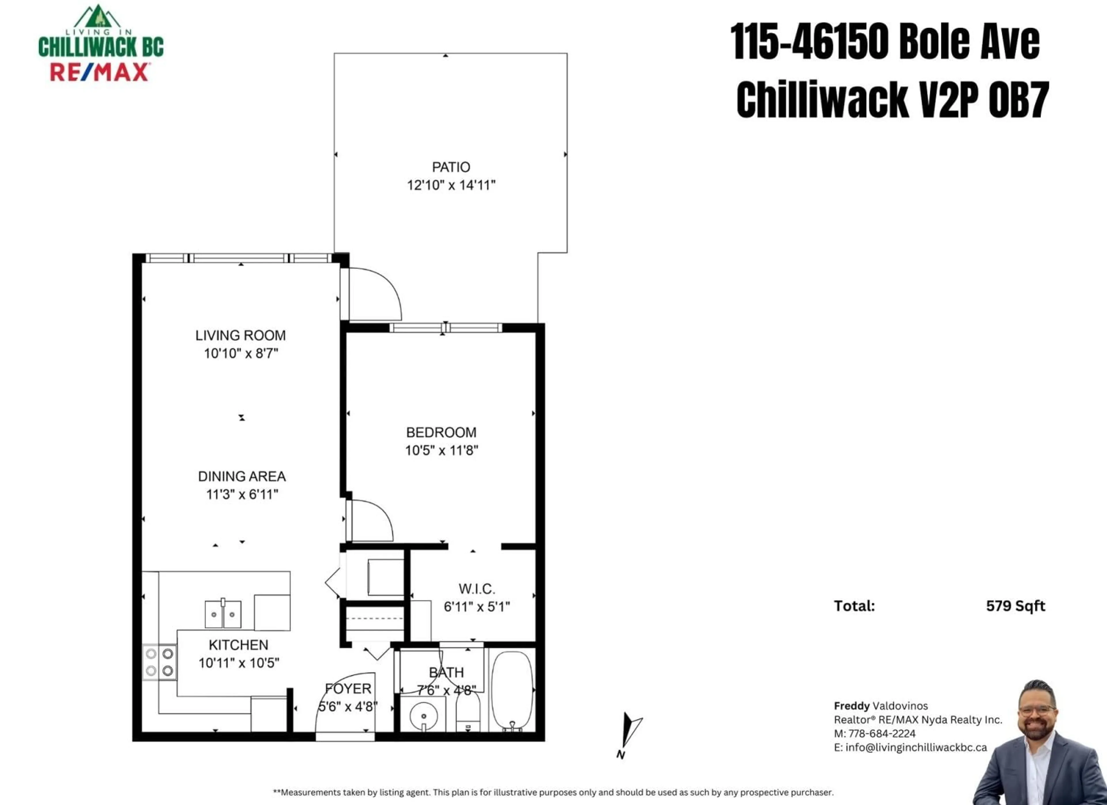 Floor plan for 115 46150 BOLE AVENUE, Chilliwack British Columbia V2P0B7