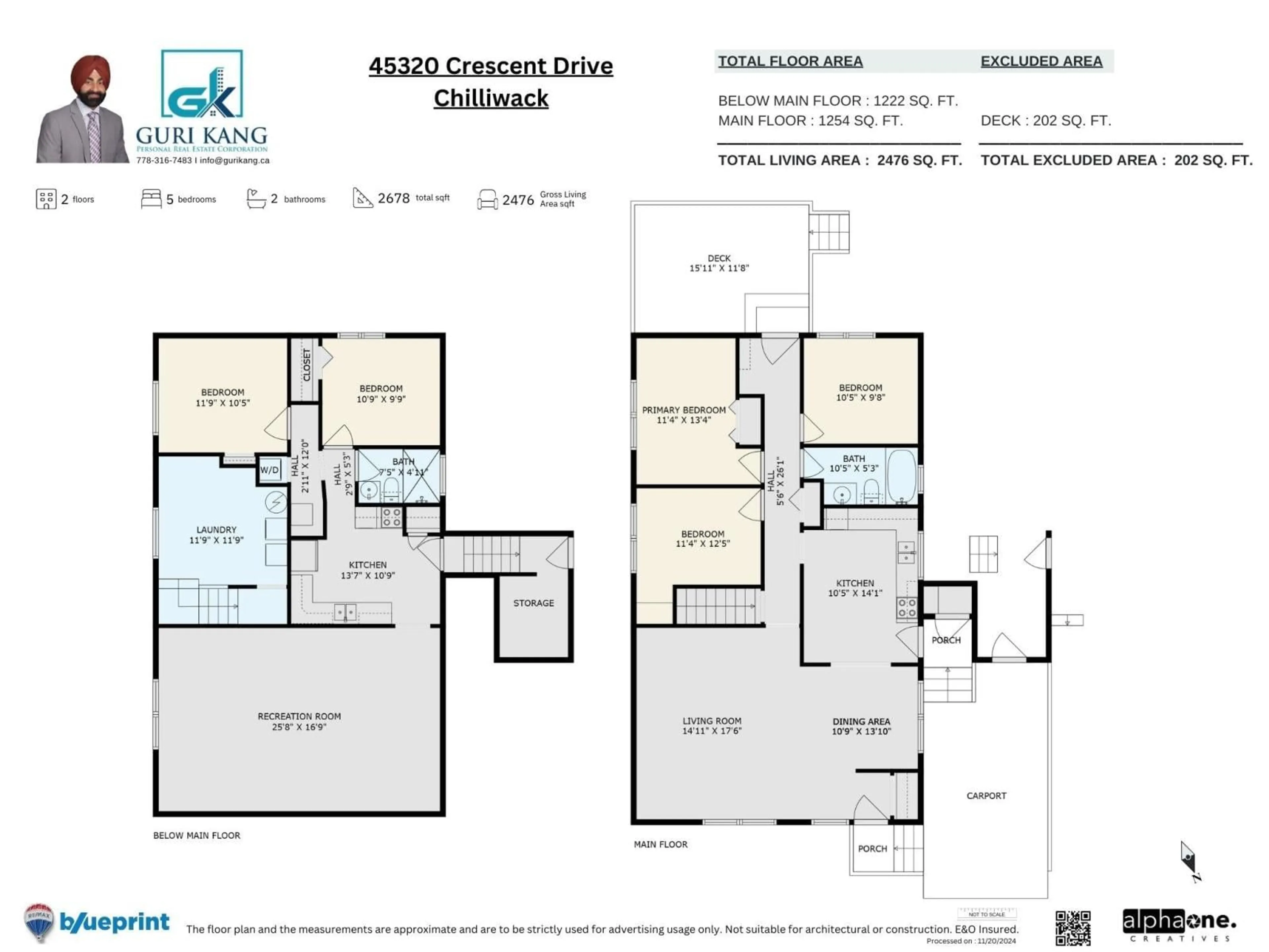 Floor plan for 45320 CRESCENT DRIVE, Chilliwack British Columbia V2P1G7