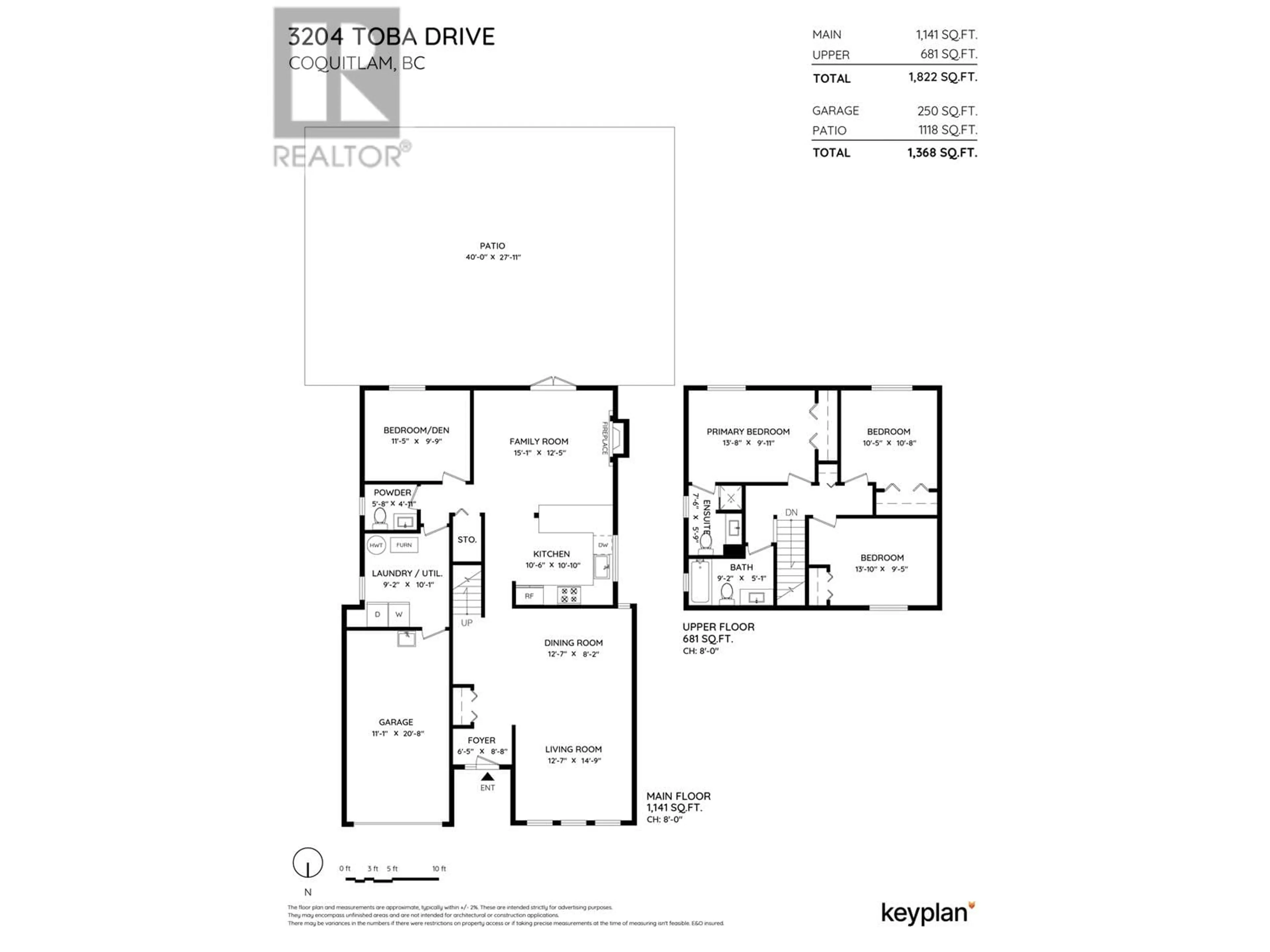 Floor plan for 3204 TOBA DRIVE, Coquitlam British Columbia V3B6A4