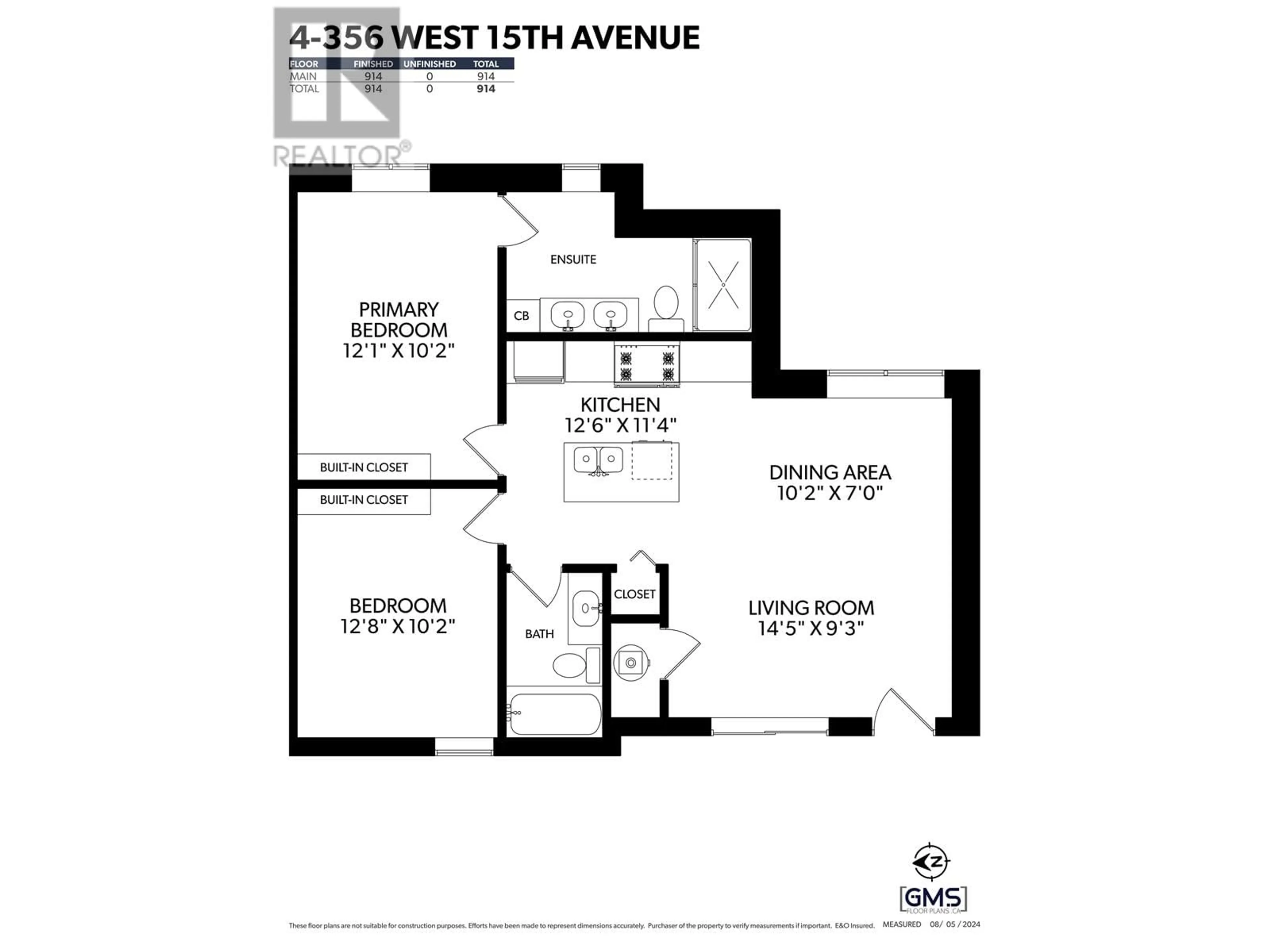 Floor plan for 4 356 W 15TH AVENUE, Vancouver British Columbia V5Y1Y2