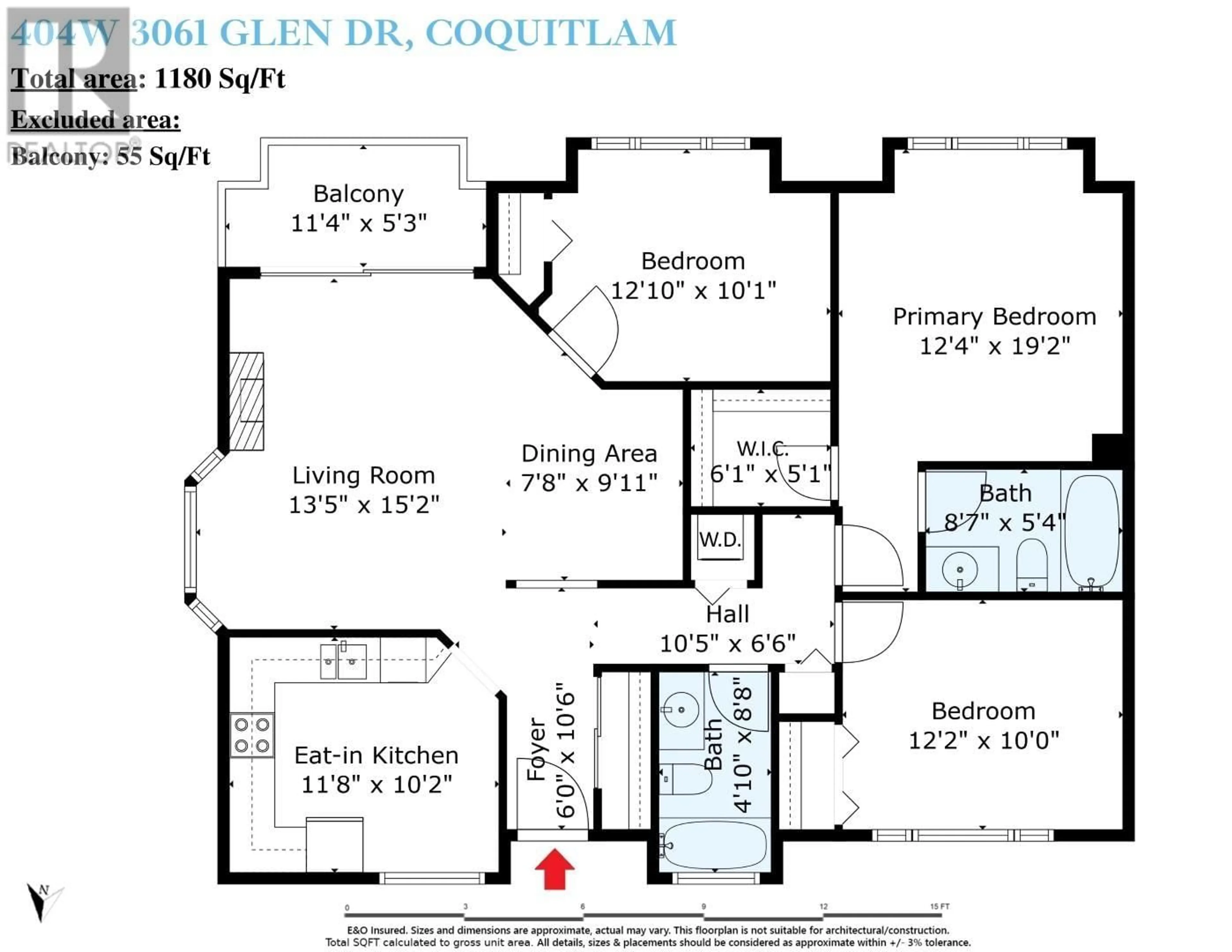 Floor plan for 404W 3061 GLEN DRIVE, Coquitlam British Columbia V3B2P8