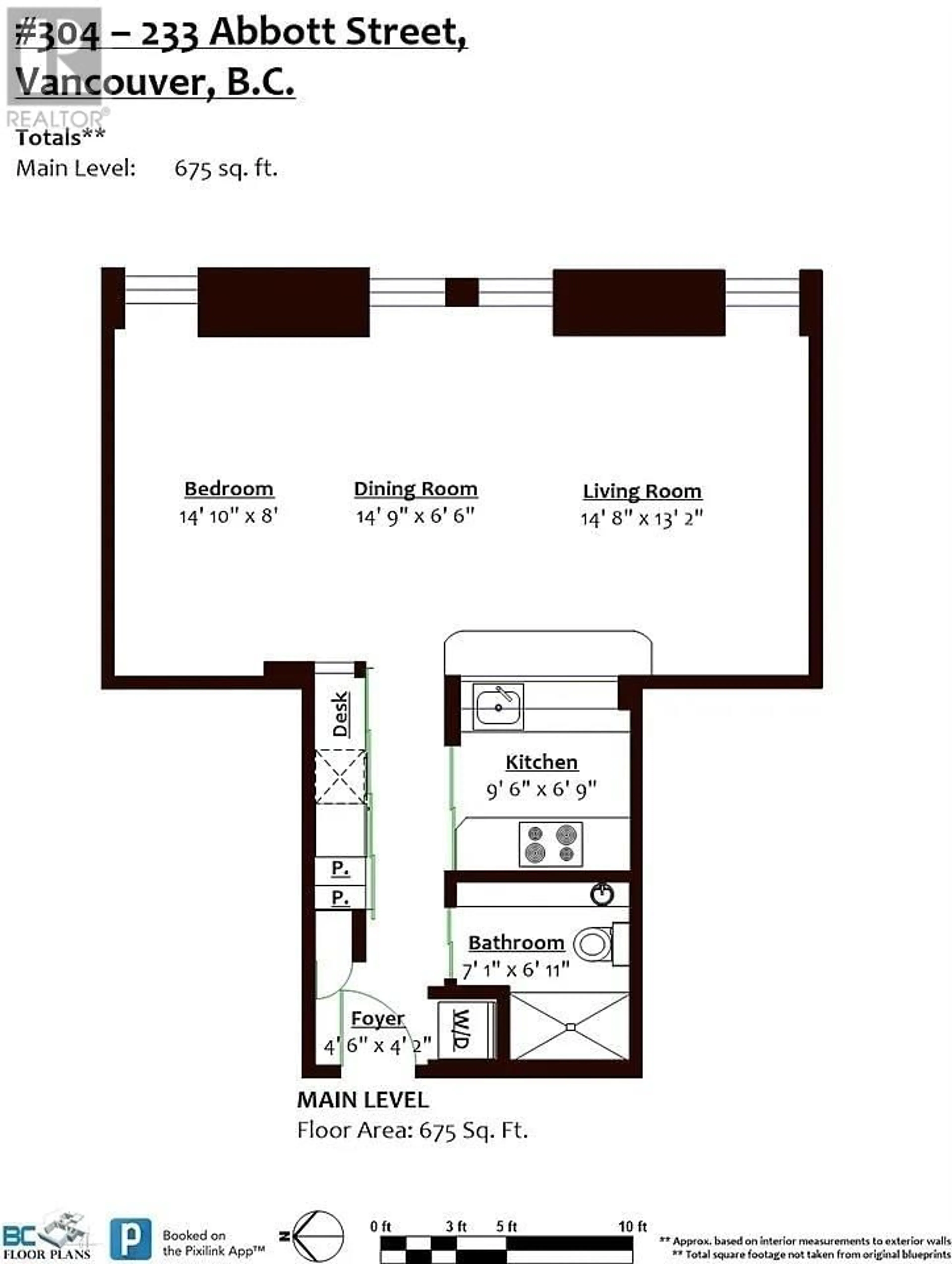 Floor plan for 304 233 ABBOTT STREET, Vancouver British Columbia V6B2K7