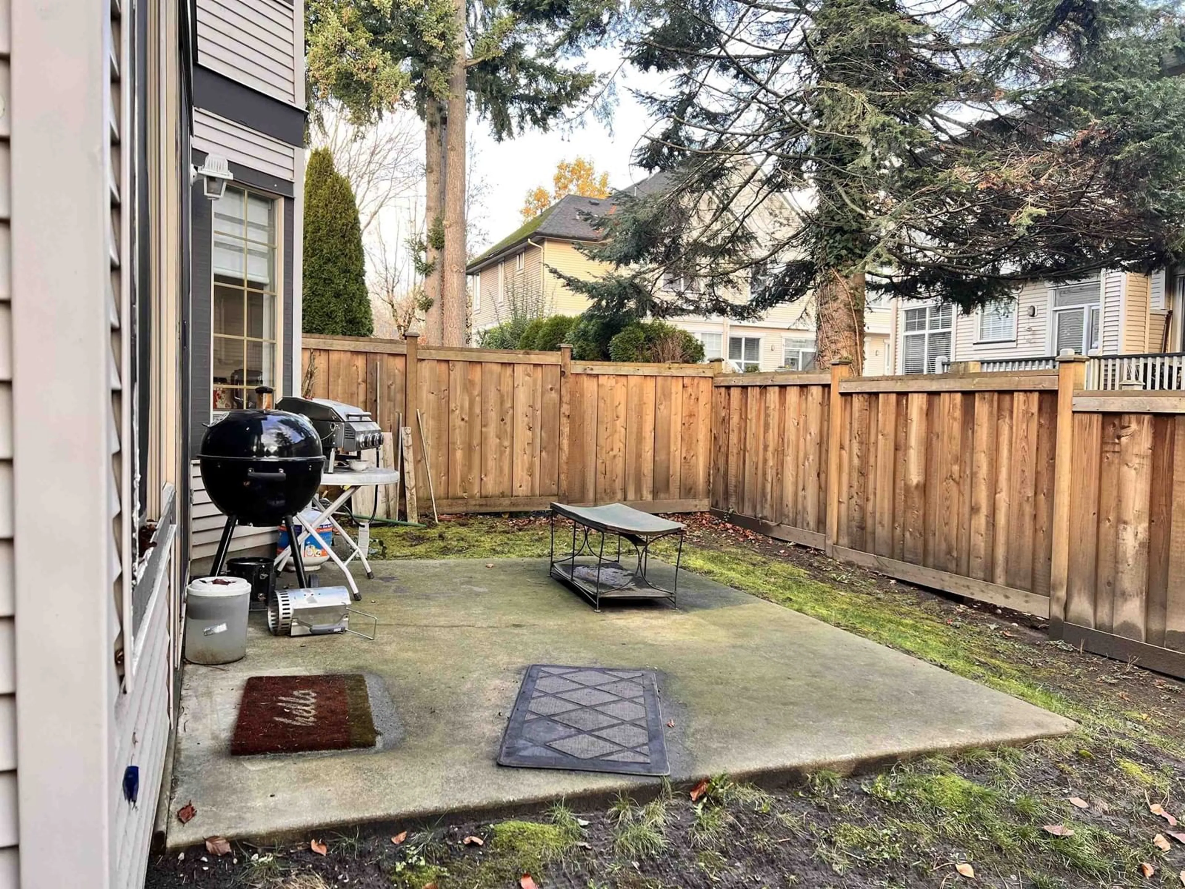 Patio, the fenced backyard for 6 15840 84 AVENUE, Surrey British Columbia V4N0W4