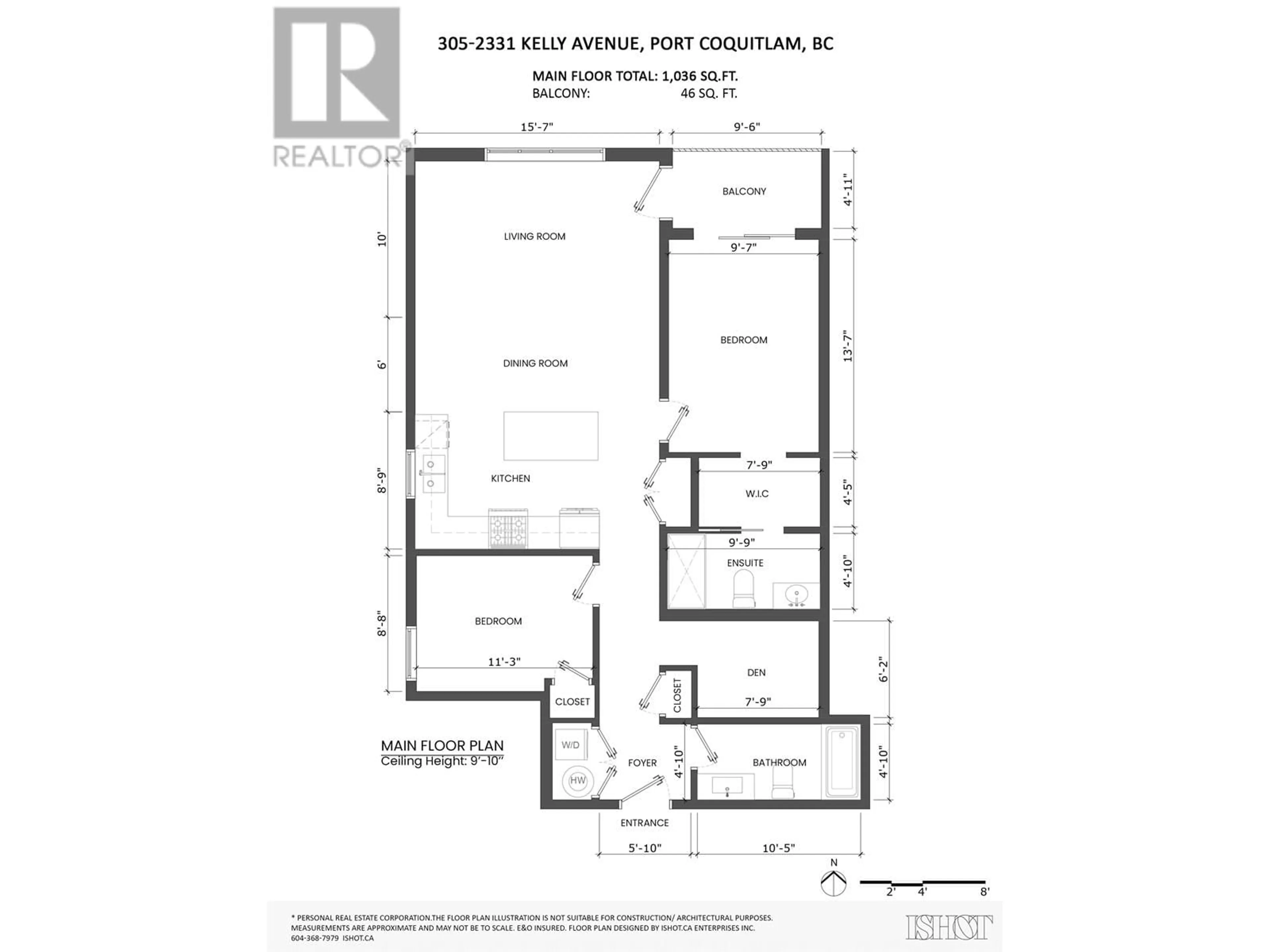 Floor plan for 305 2331 KELLY AVENUE, Port Coquitlam British Columbia V3C0T4