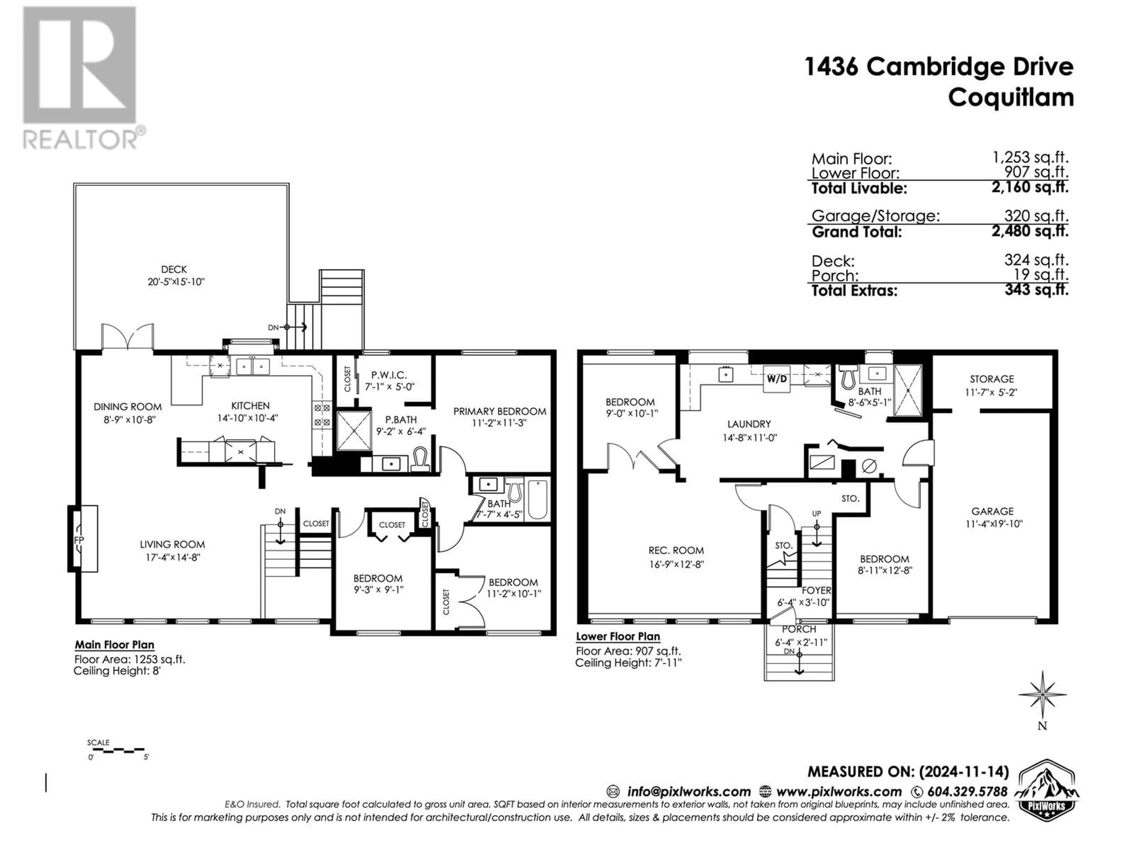 Floor plan for 1436 CAMBRIDGE DRIVE, Coquitlam British Columbia V3J2P7