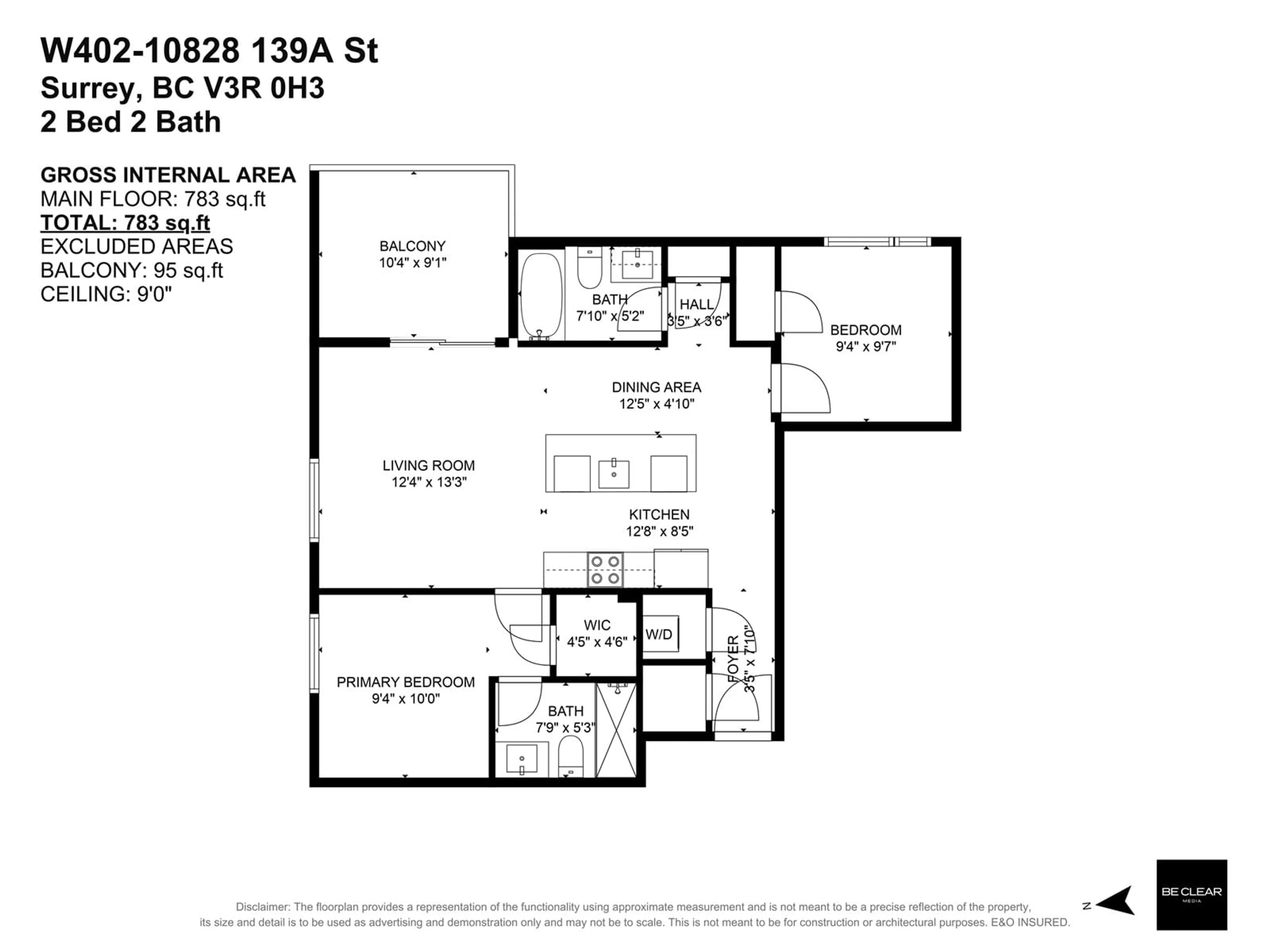 Floor plan for W402 10828 139A STREET, Surrey British Columbia V3R0H3