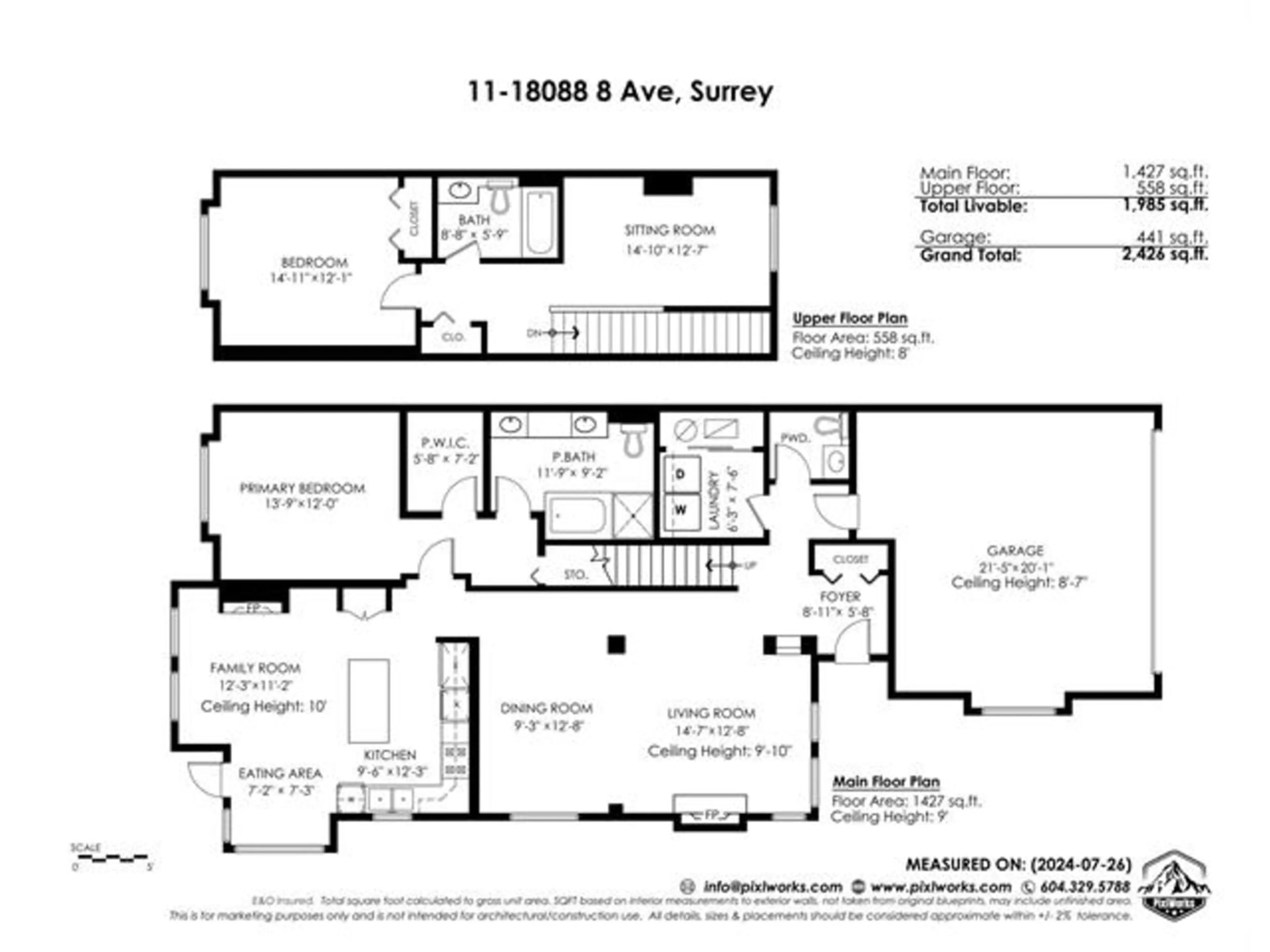 Floor plan for 11 18088 8 AVENUE, Surrey British Columbia V3Z9T6