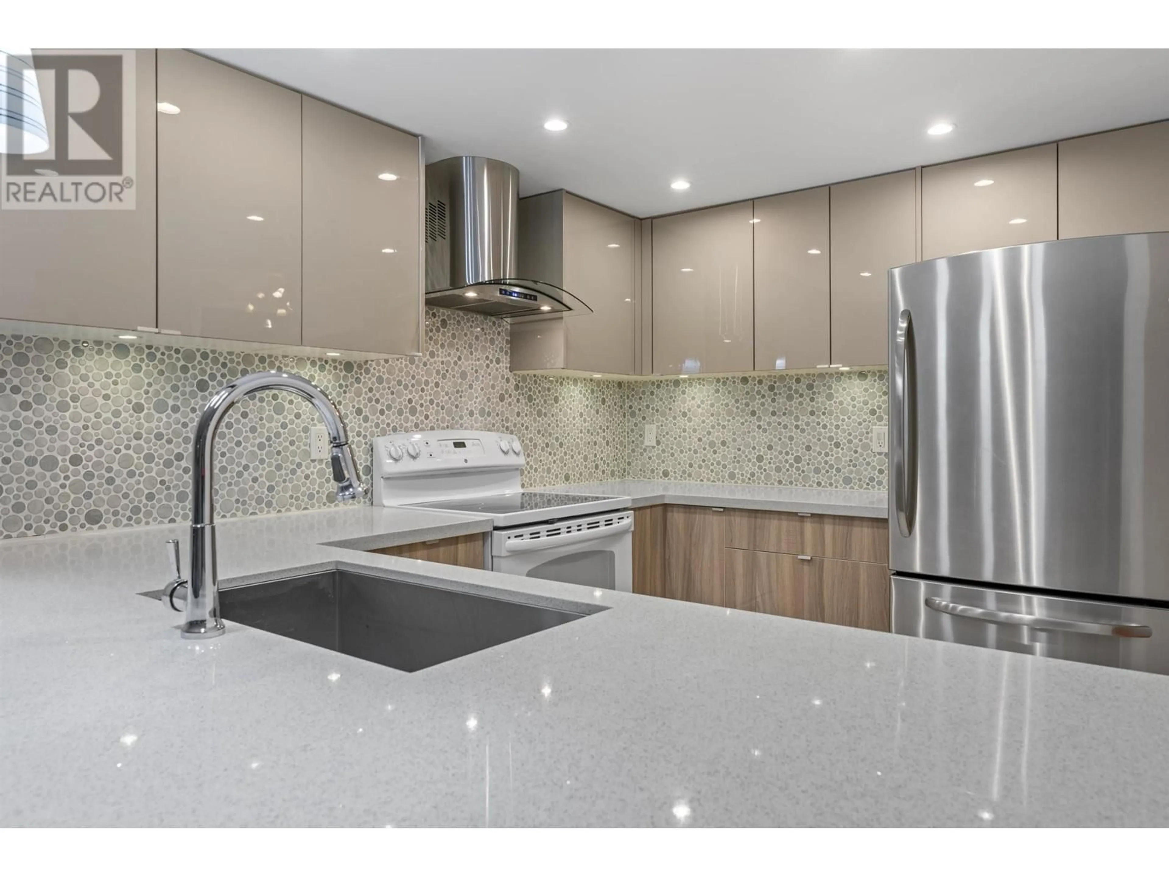 Contemporary kitchen, ceramic floors, mountain for B103 1331 HOMER STREET, Vancouver British Columbia V6B5M5