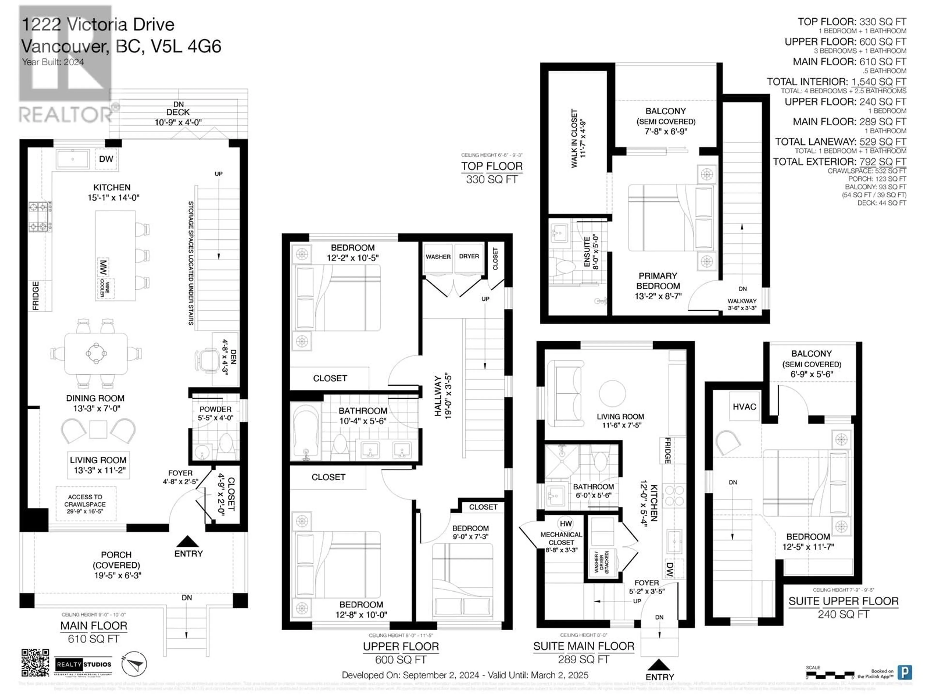 Floor plan for 1222 VICTORIA DRIVE, Vancouver British Columbia V5L4G6