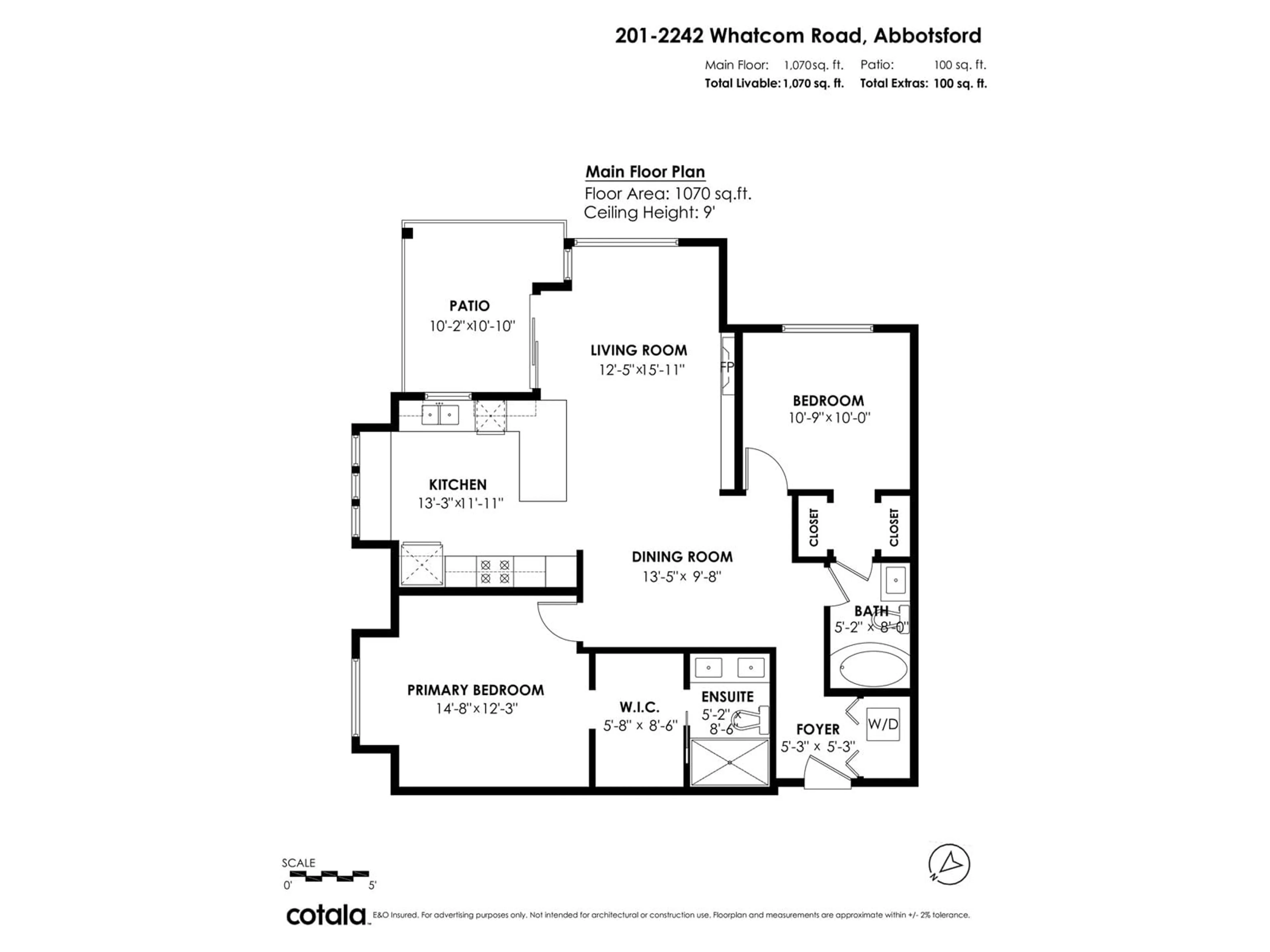 Floor plan for 201 2242 WHATCOM ROAD, Abbotsford British Columbia V3G0G3