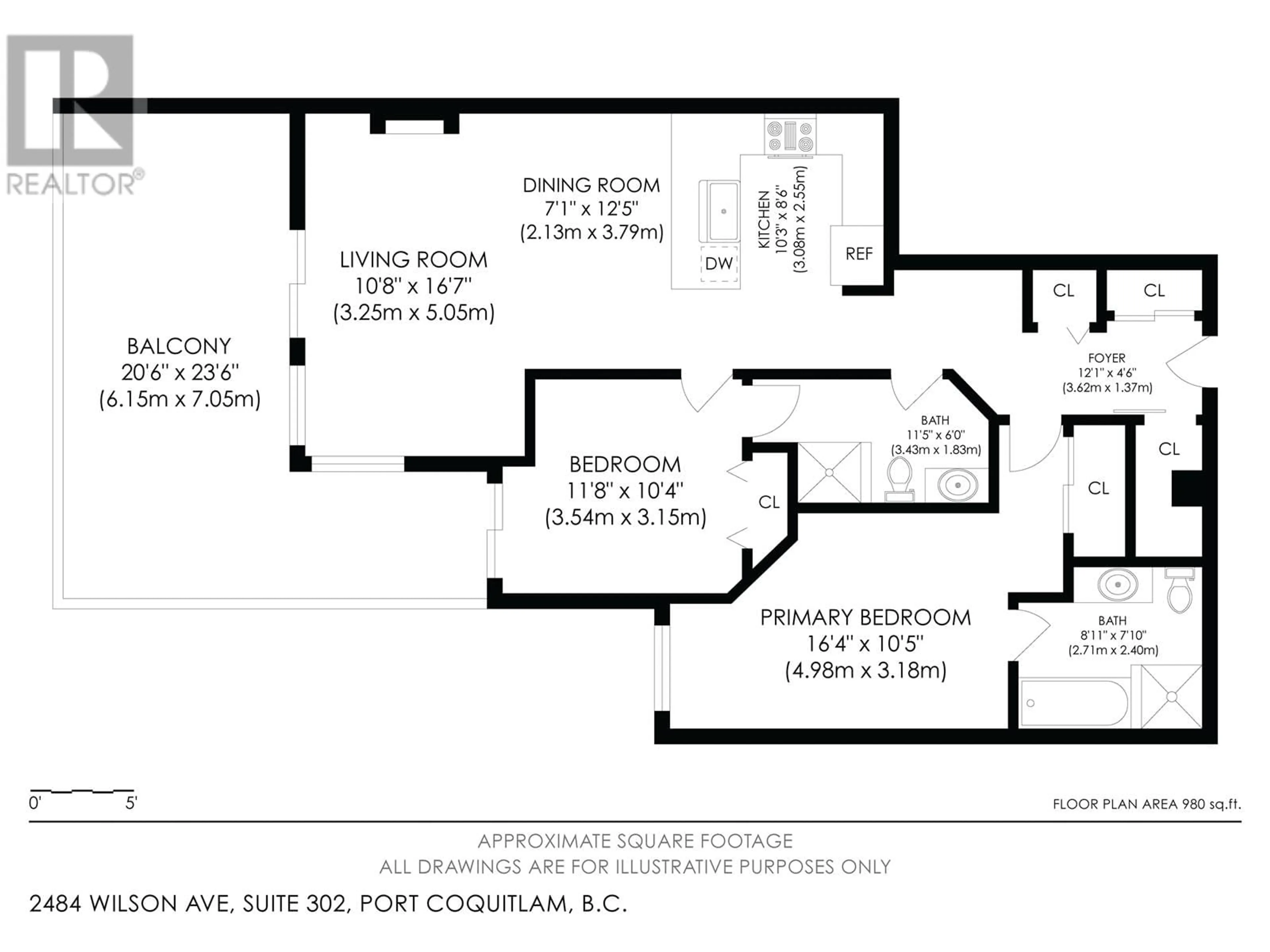 Floor plan for 302 2484 WILSON AVENUE, Port Coquitlam British Columbia V3C0A5