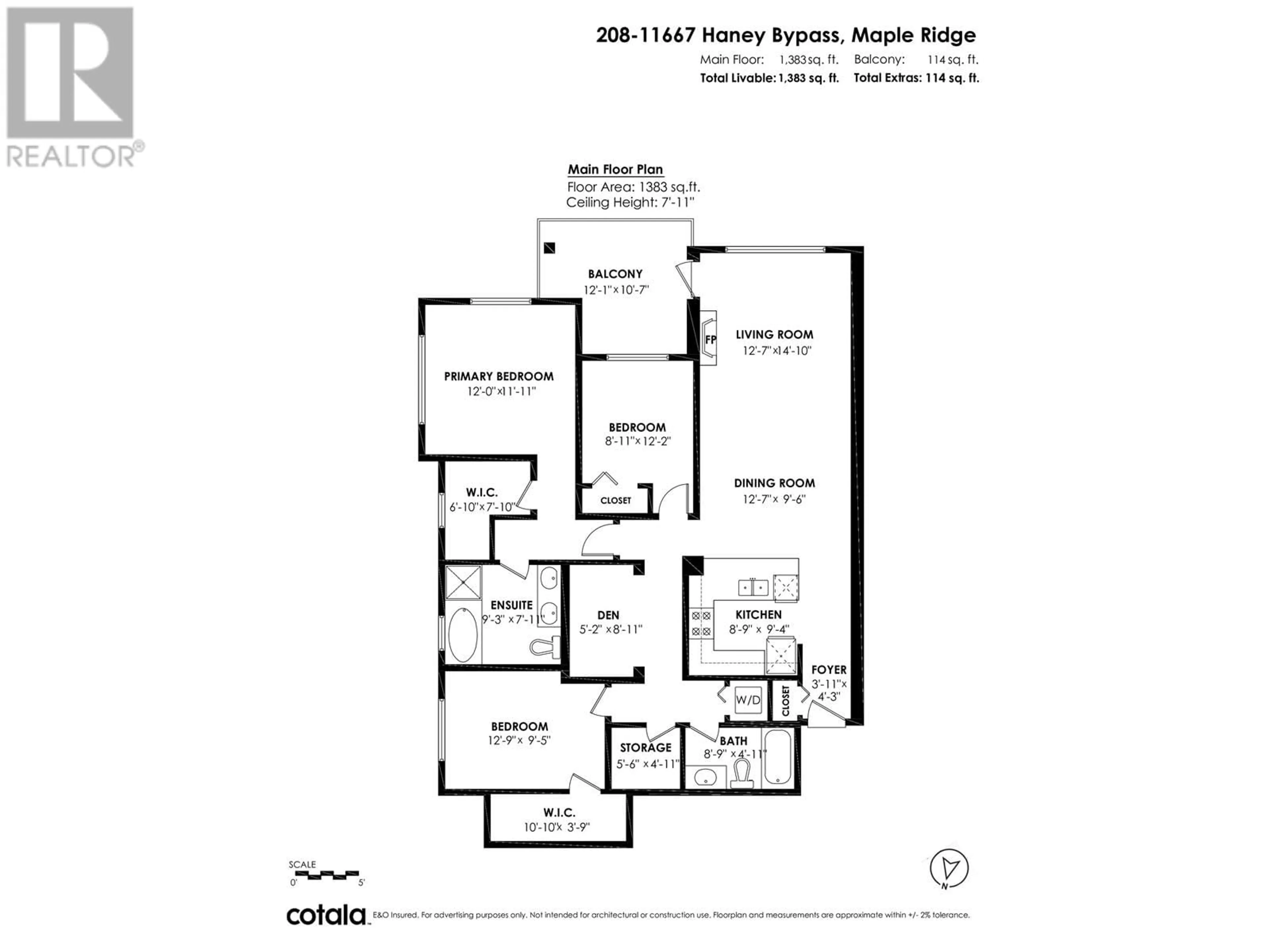 Floor plan for 208 11667 HANEY BYPASS, Maple Ridge British Columbia V2X8W9