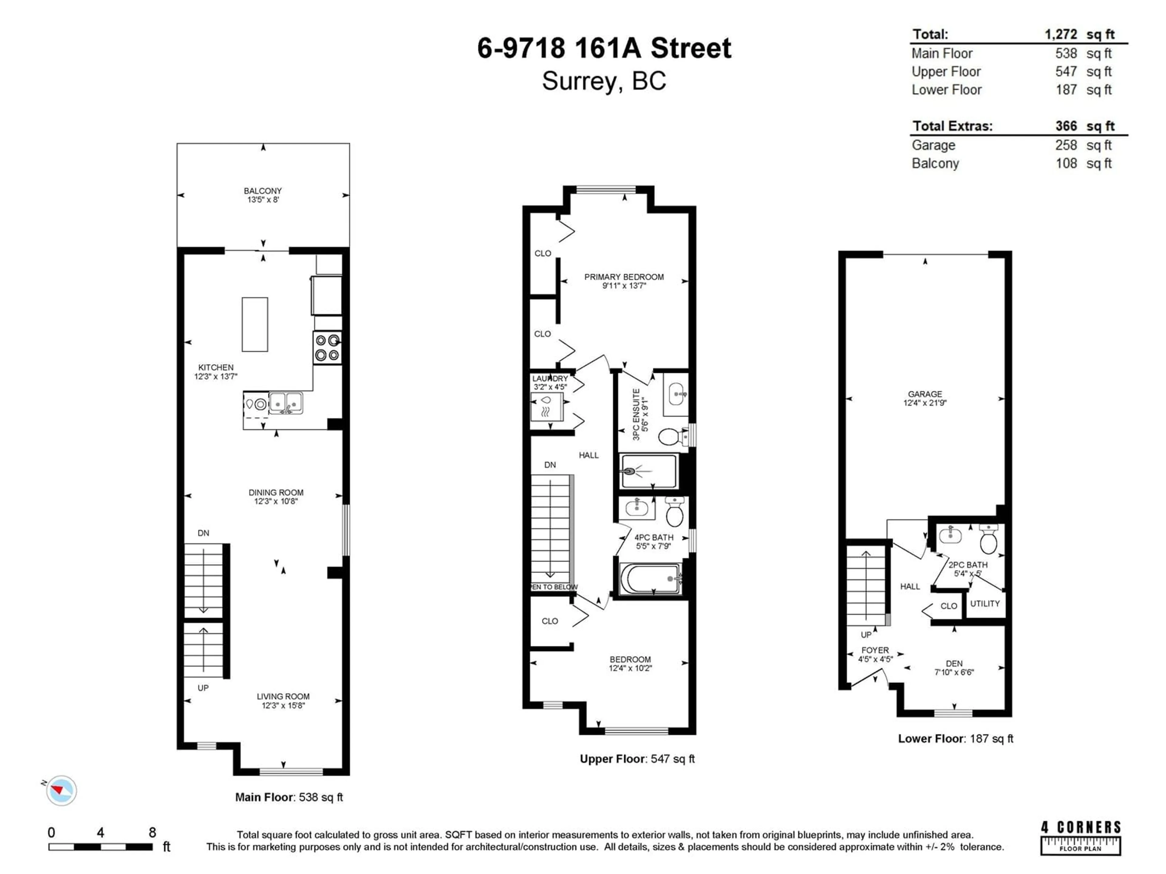 Floor plan for 6 9718 161A STREET, Surrey British Columbia V4N6S7