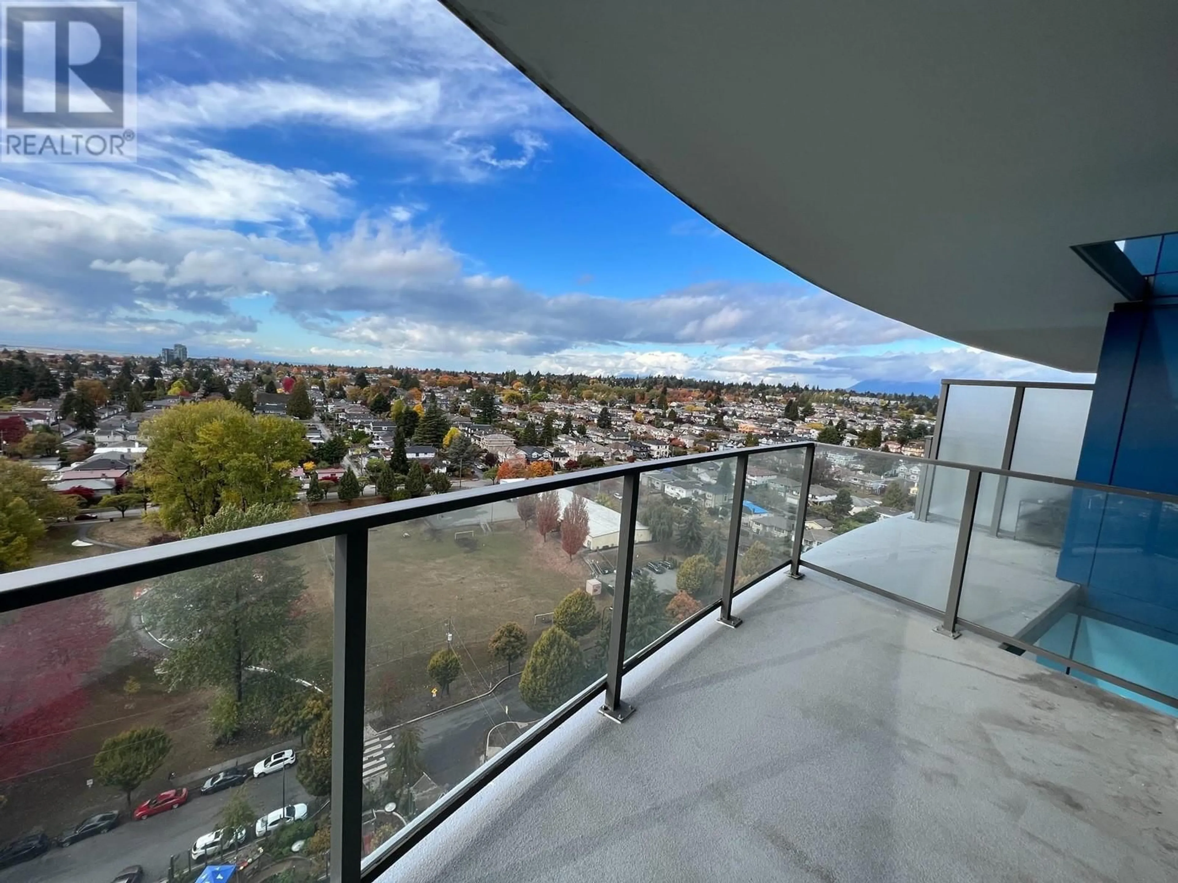 Balcony in the apartment, the view of city buildings for 2002 8189 CAMBIE STREET, Vancouver British Columbia V6P0G6