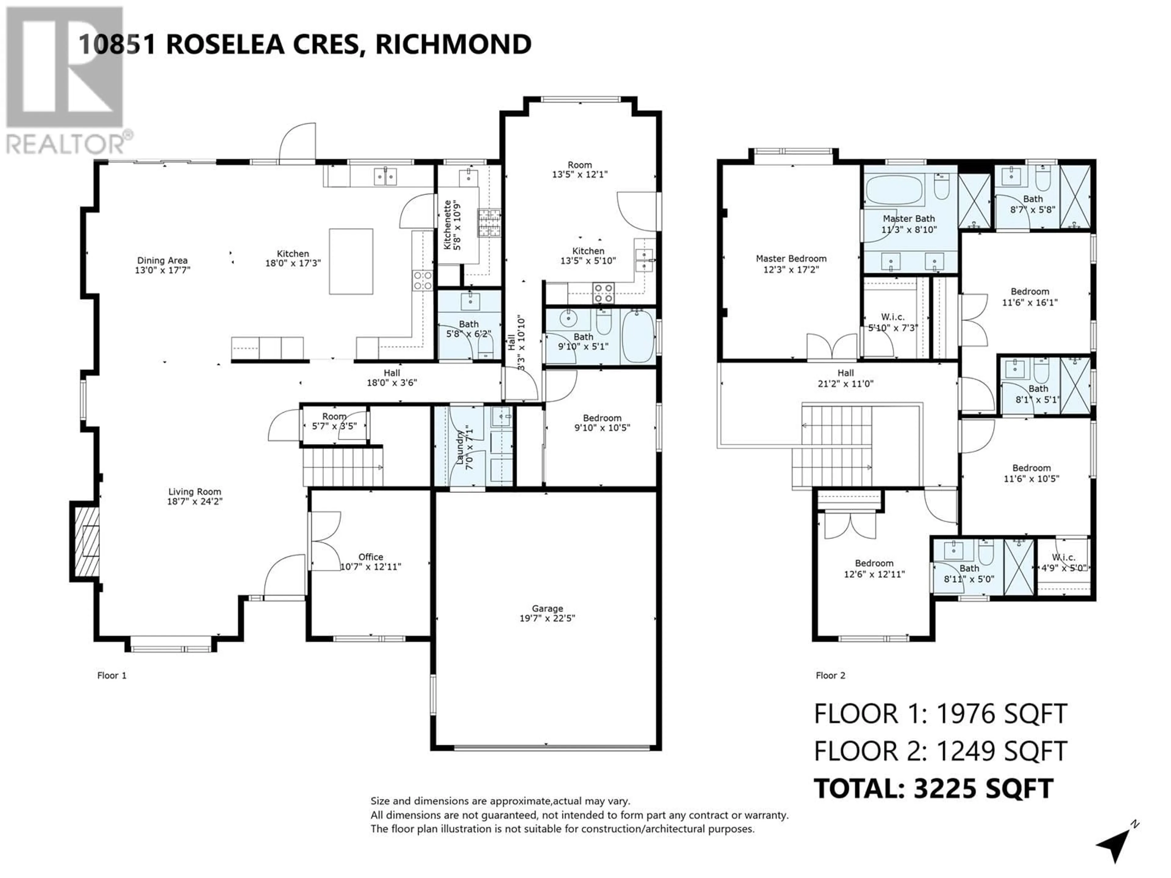 Floor plan for 10851 ROSELEA CRESCENT, Richmond British Columbia V7A2R5