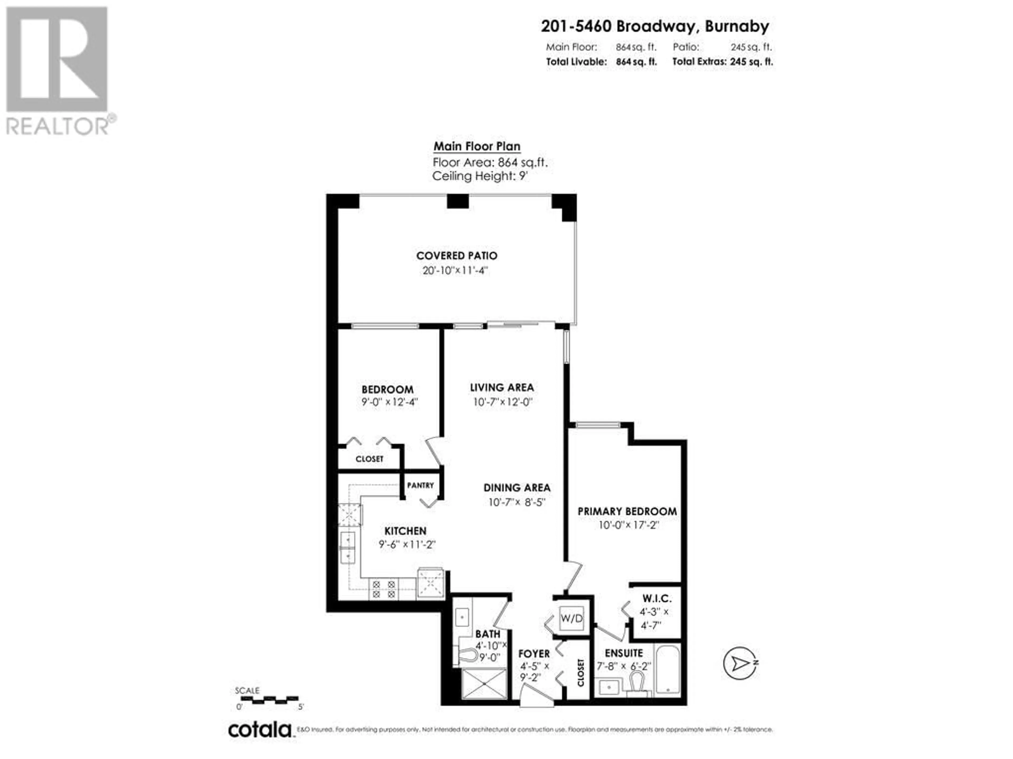 Floor plan for 201 5460 BROADWAY, Burnaby British Columbia V5B0B4