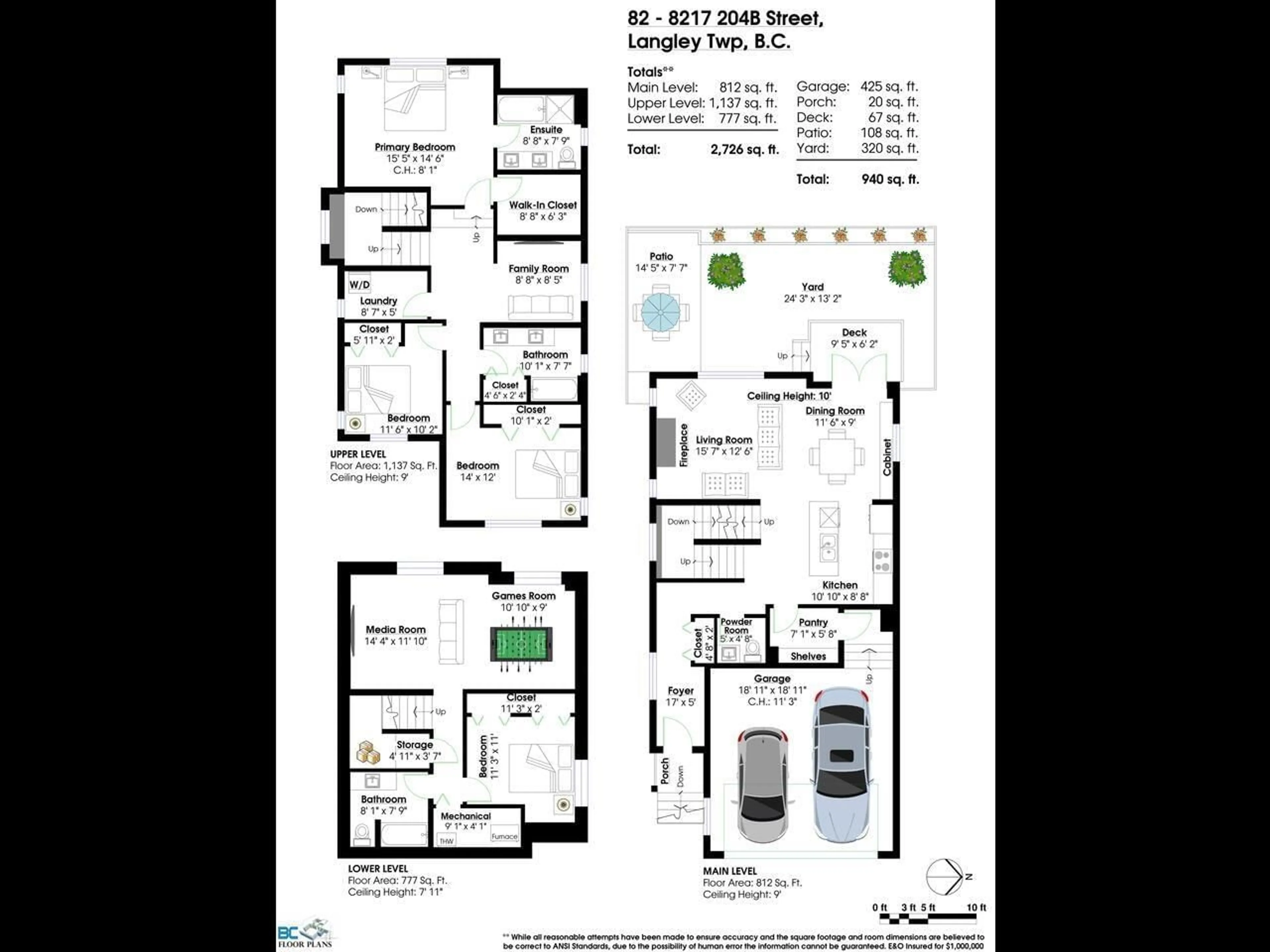 Floor plan for 82 8217 204B STREET, Langley British Columbia V2Y3C9